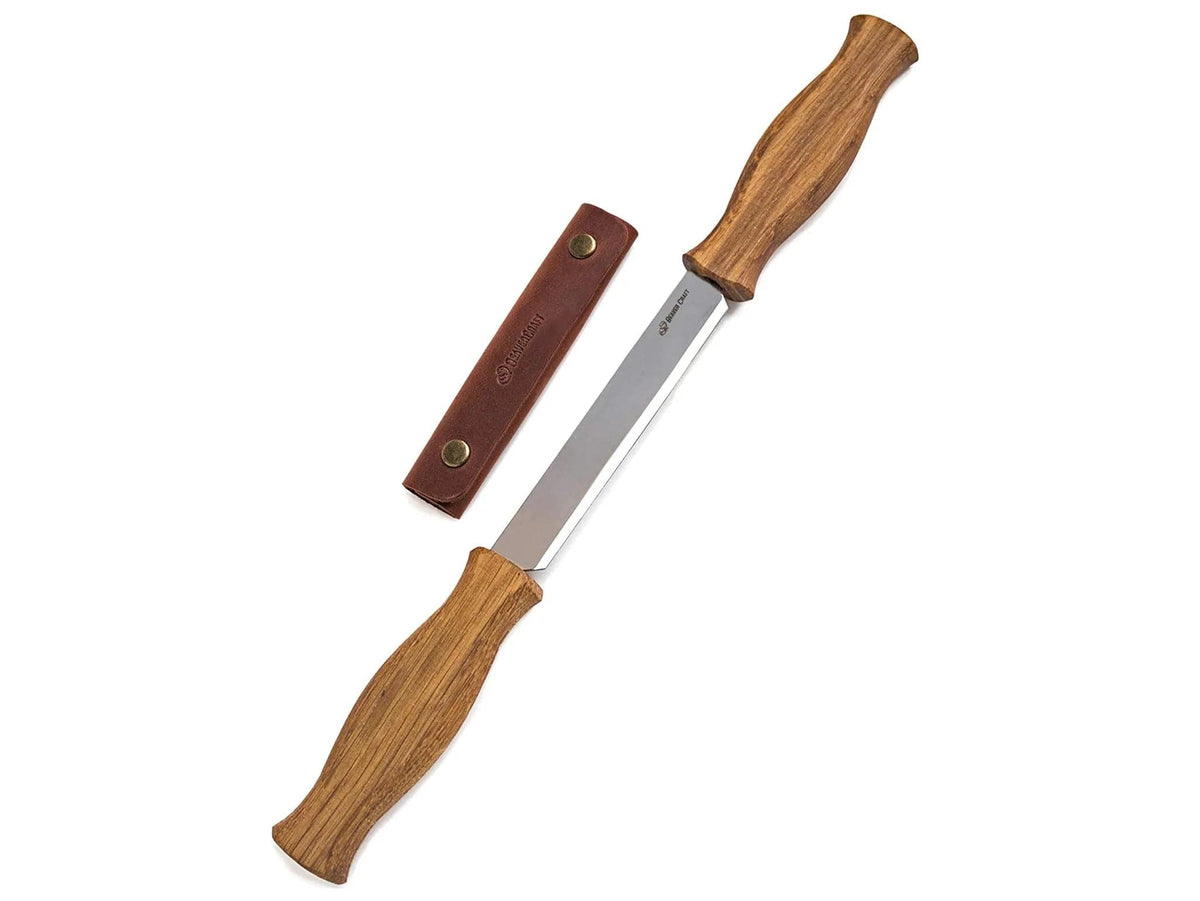 Couteau à sculpter 120 mm avec étui en cuir (DK1S)