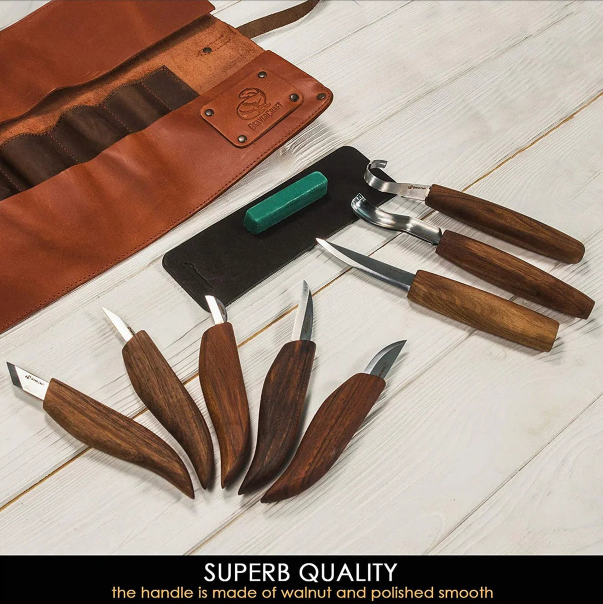 Kit de sculpture sur bois en cuir S18X