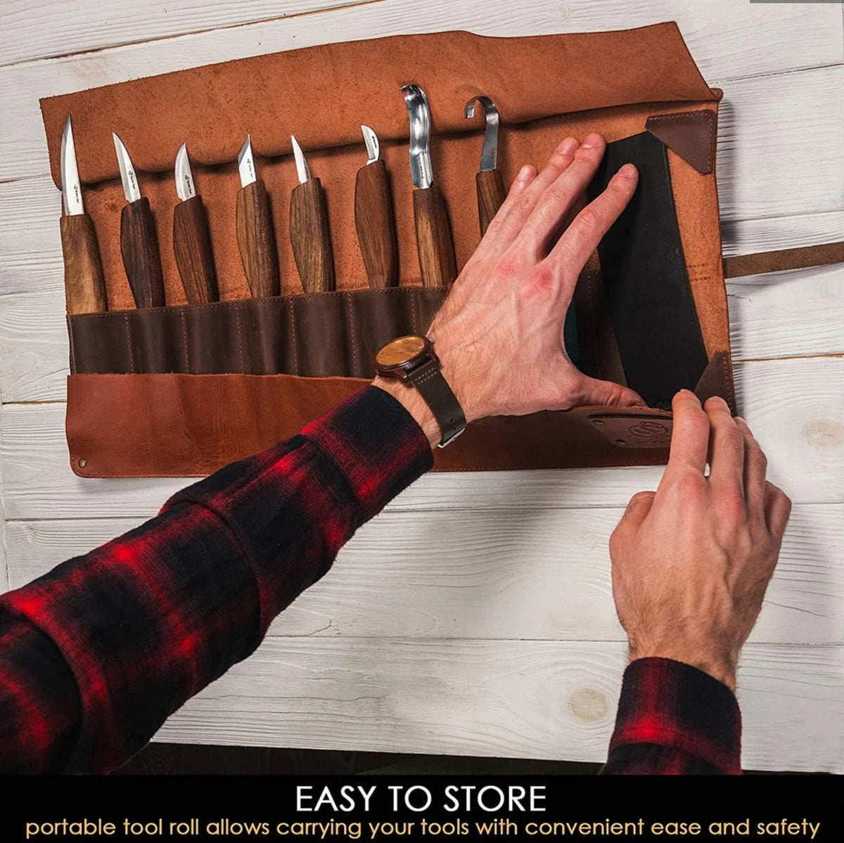 Kit de sculpture sur bois en cuir S18X