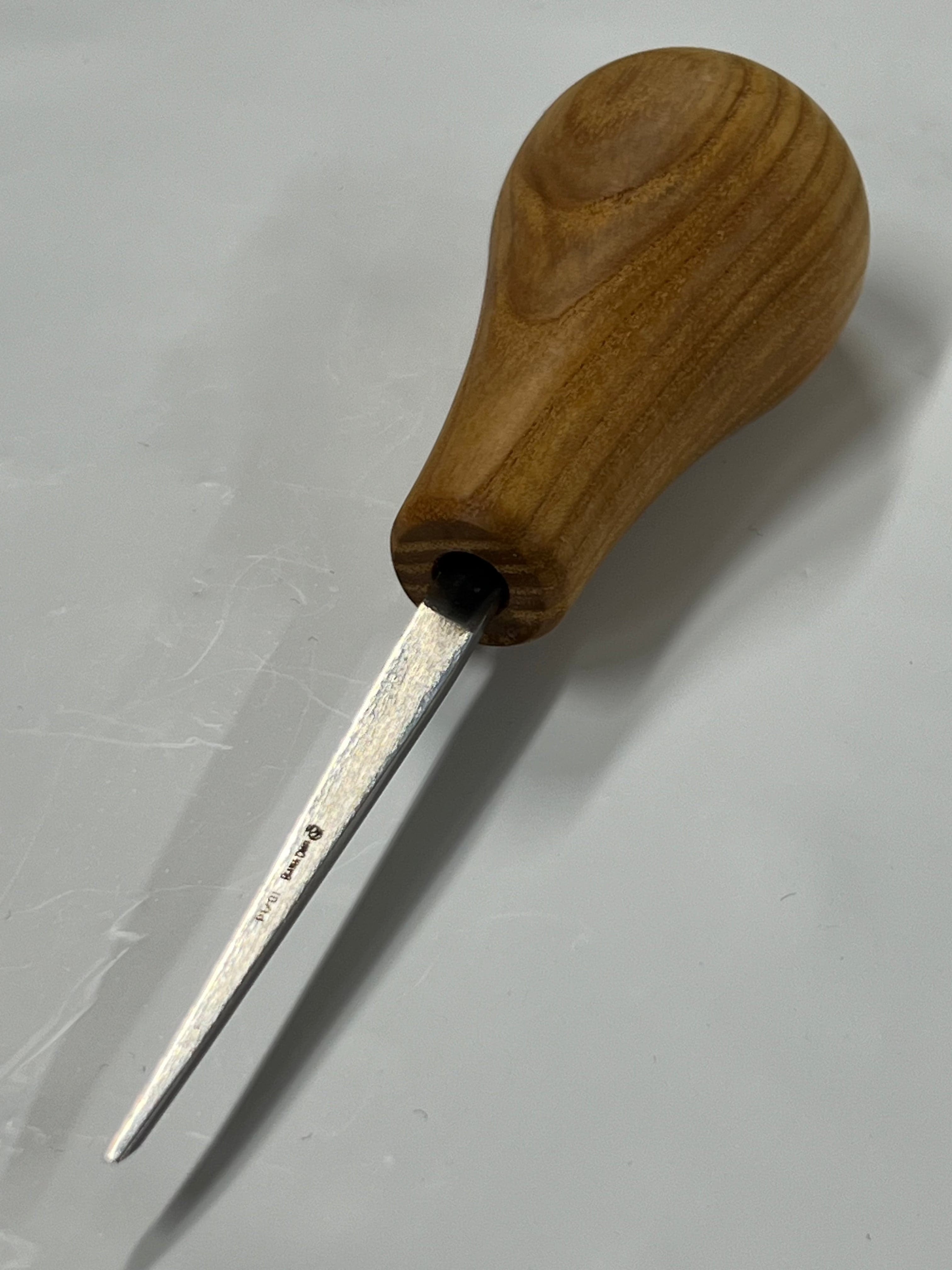 Gouge de sculpture sur bois 75x1mm burin plat droit P1/01 avec poignée boule