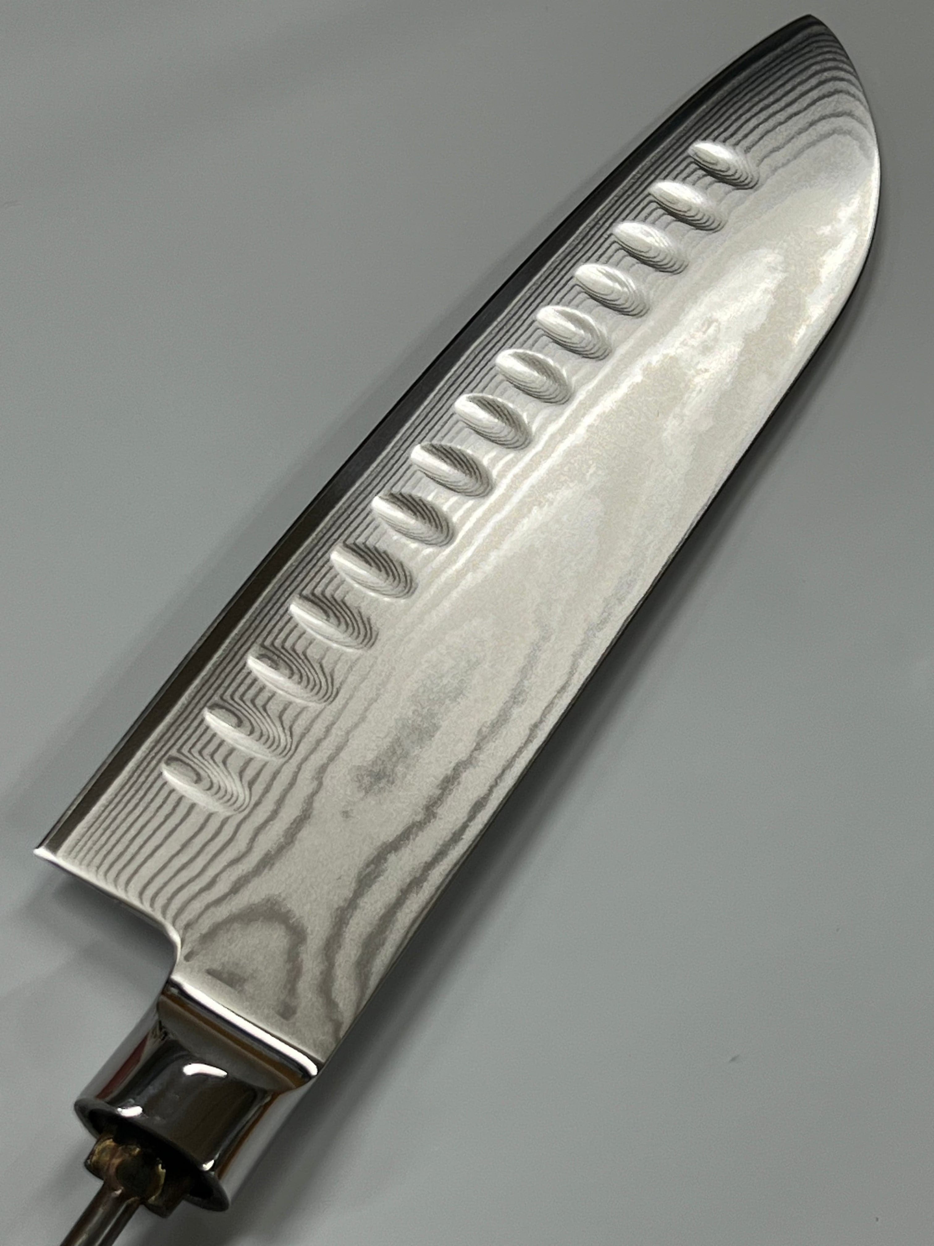 Santoku - Couteau de chef damas AUS10 7" avec soie et virole