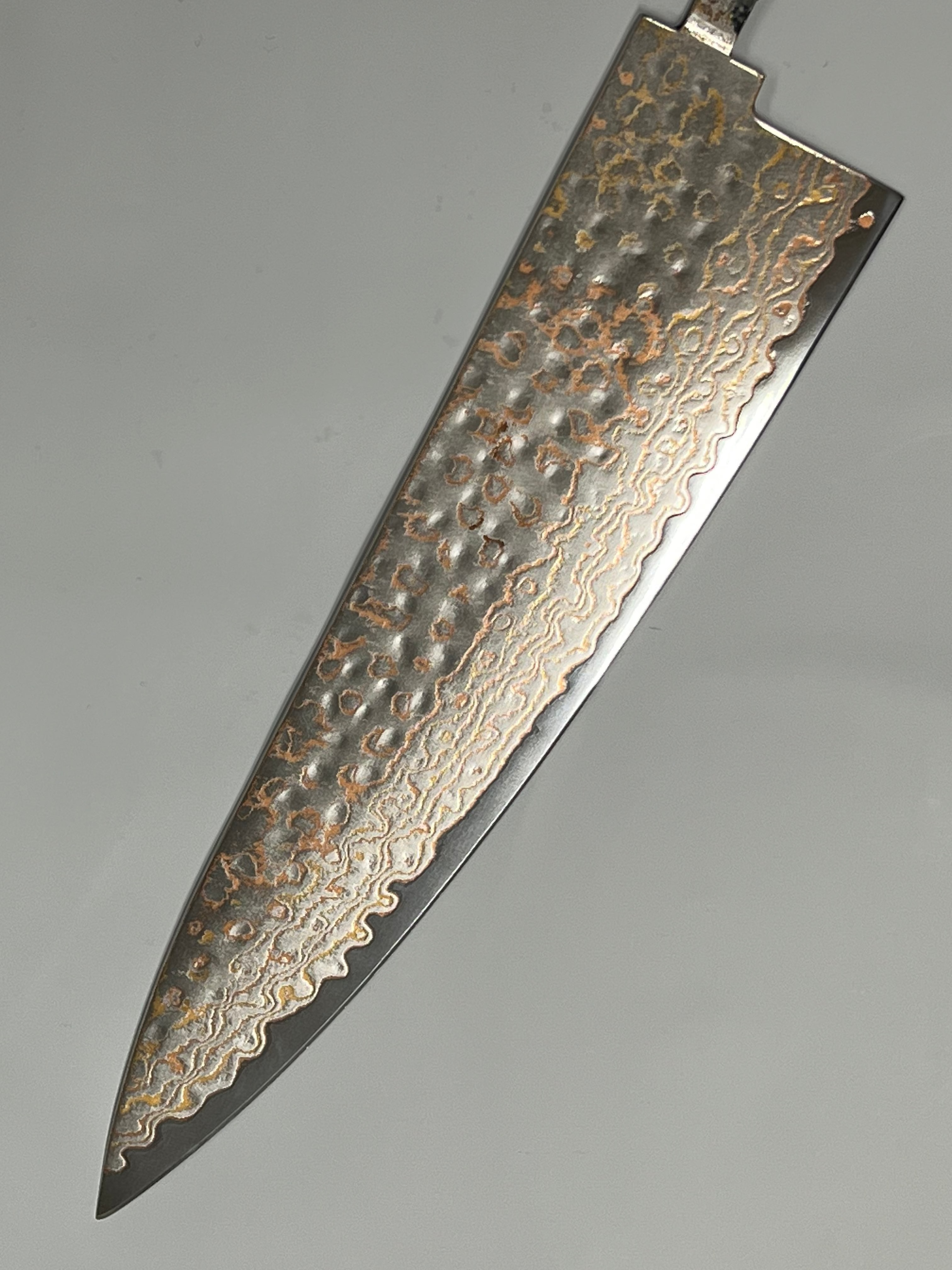 Couteau de chef 220 mm Acier inoxydable Cuivre Damas