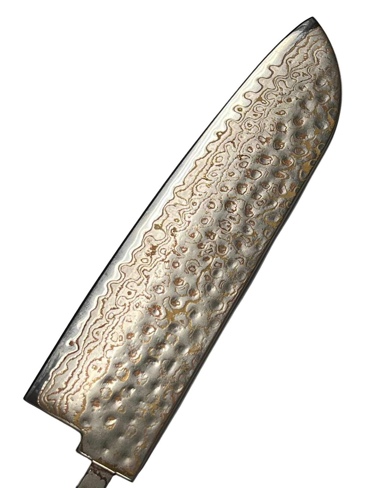 Santoku 200 mm Acier inoxydable Damas cuivre