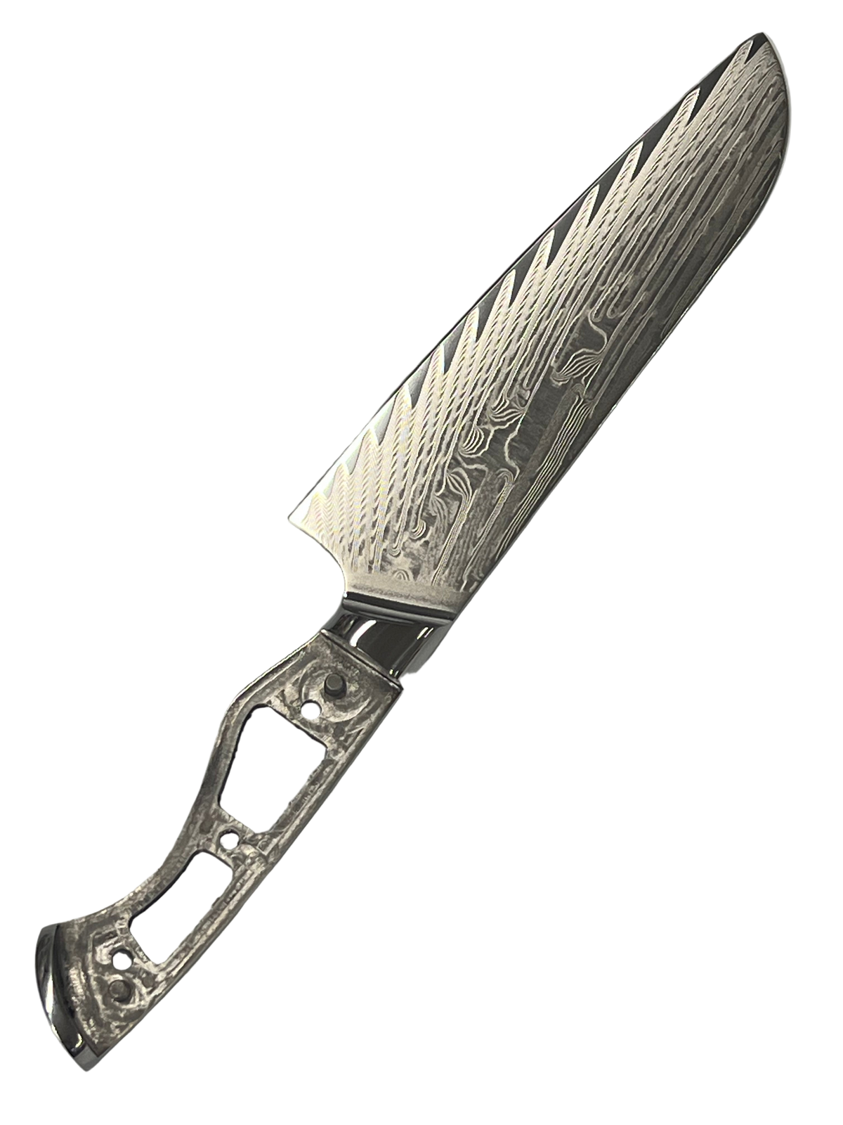 Santoku - Couteau de chef damas VG10 8" pleine soie avec mitres