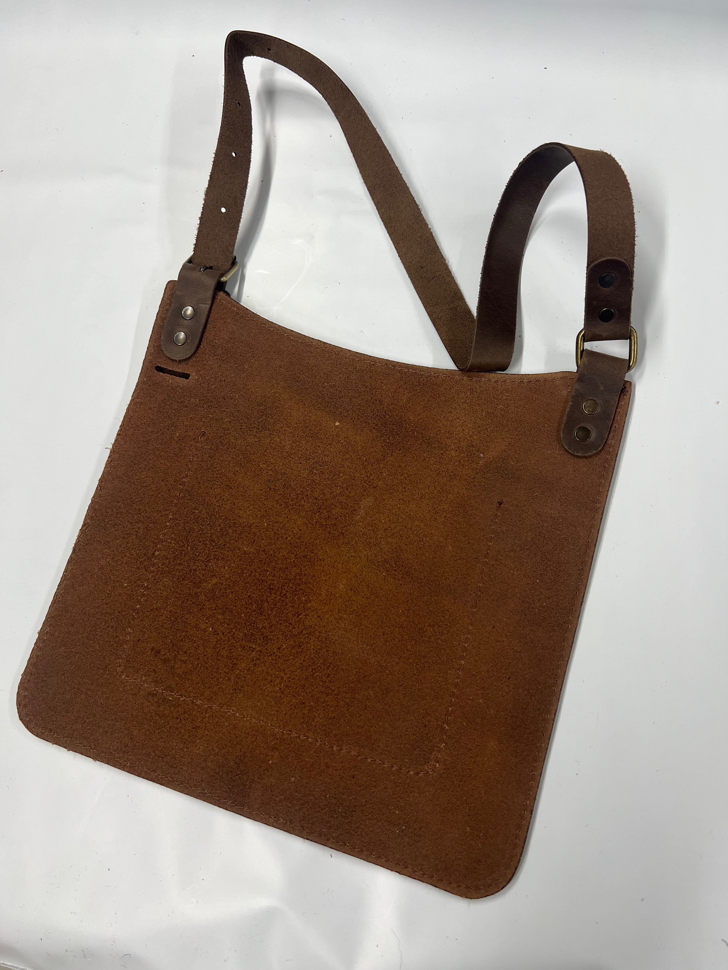 Tablier de protection pour sculpteurs sur bois, réglable, en cuir marron AP5