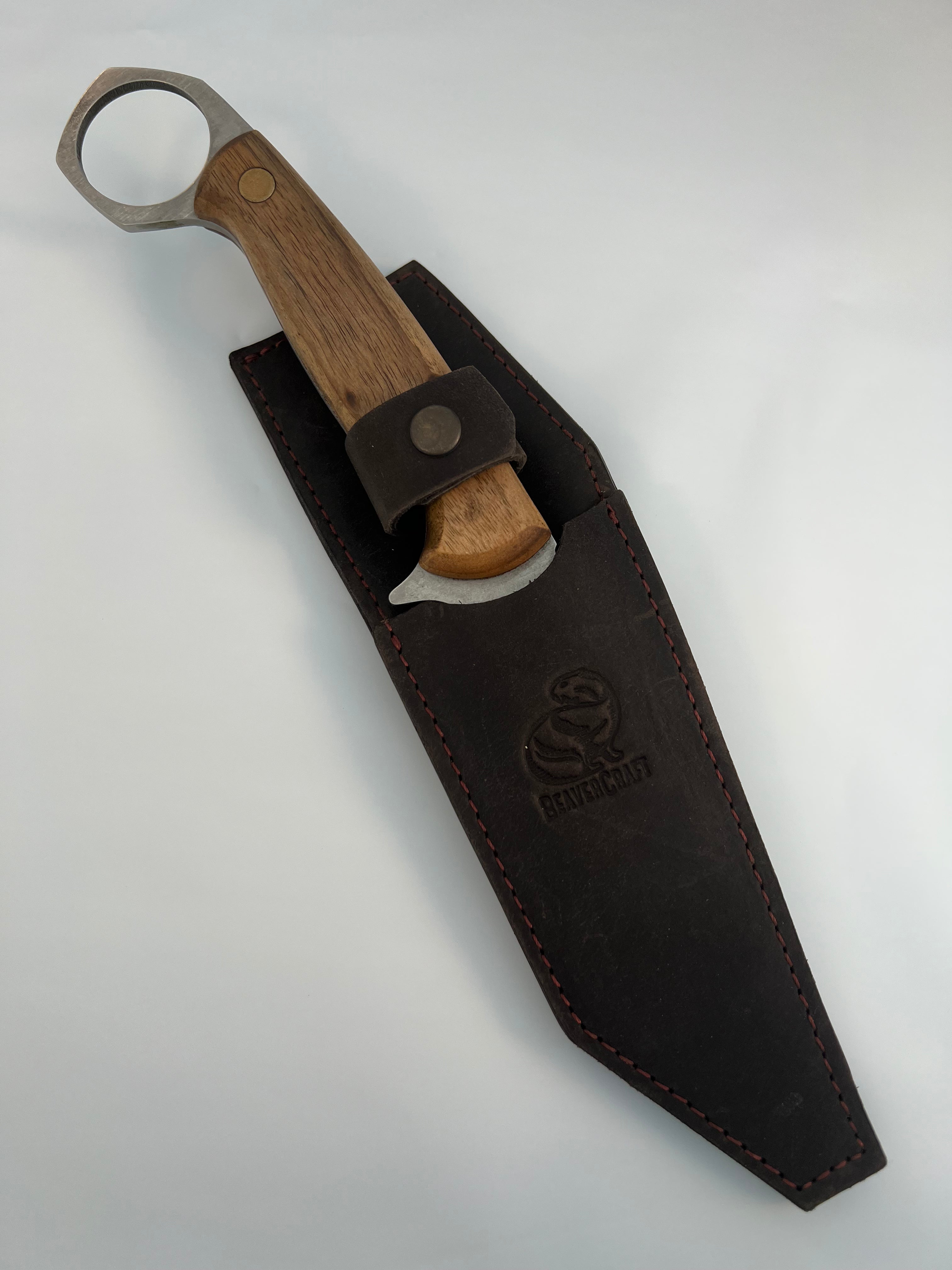 Couteau de camping ukrainien Karambit CGK1 avec étui en cuir