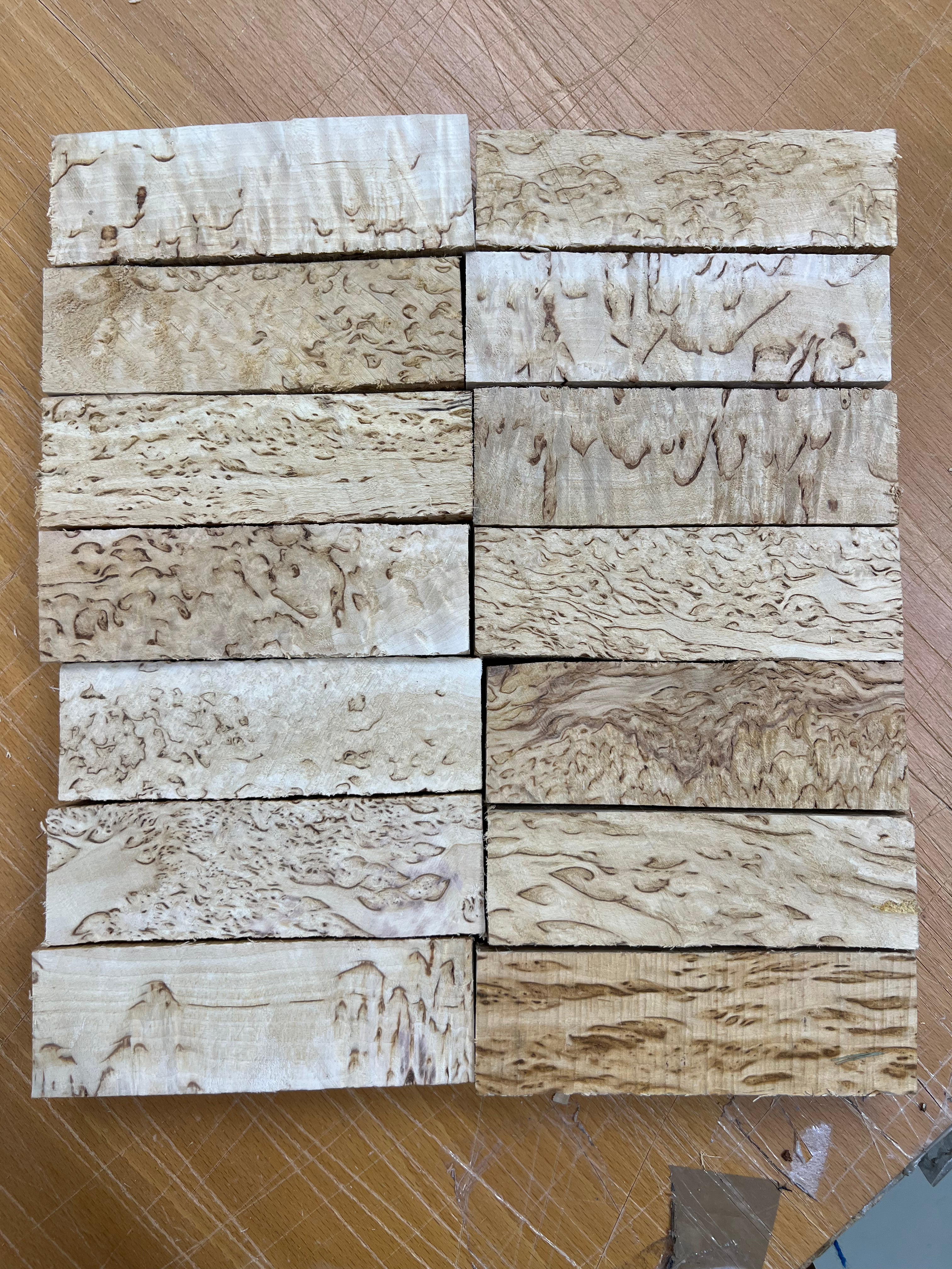 Premium Naturel Bouleau verruqueux madré MBS env. 30x40x125