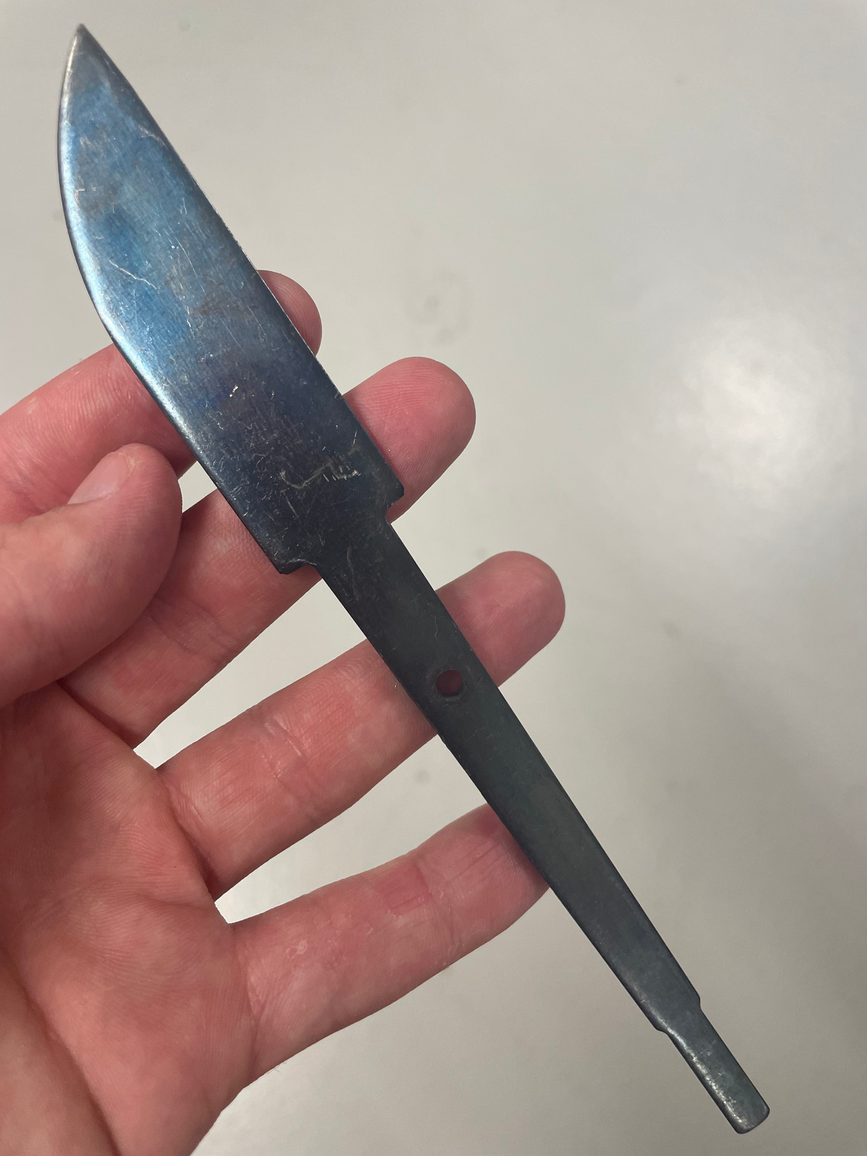 Ébauche de lame de couteau 75 mm trempée non affûtée
