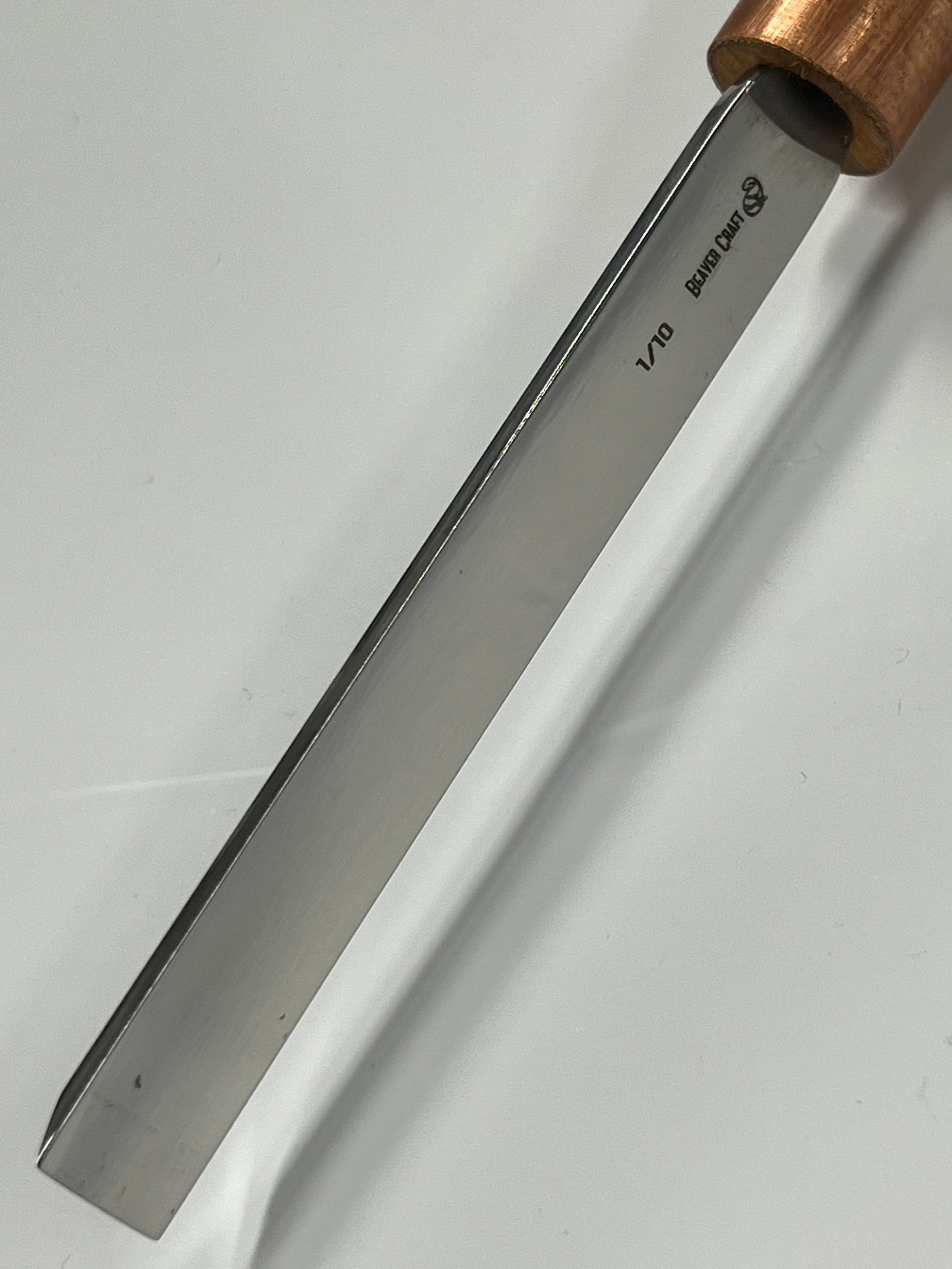 Gouge de sculpture 80x10mm burin plat droit K1/10