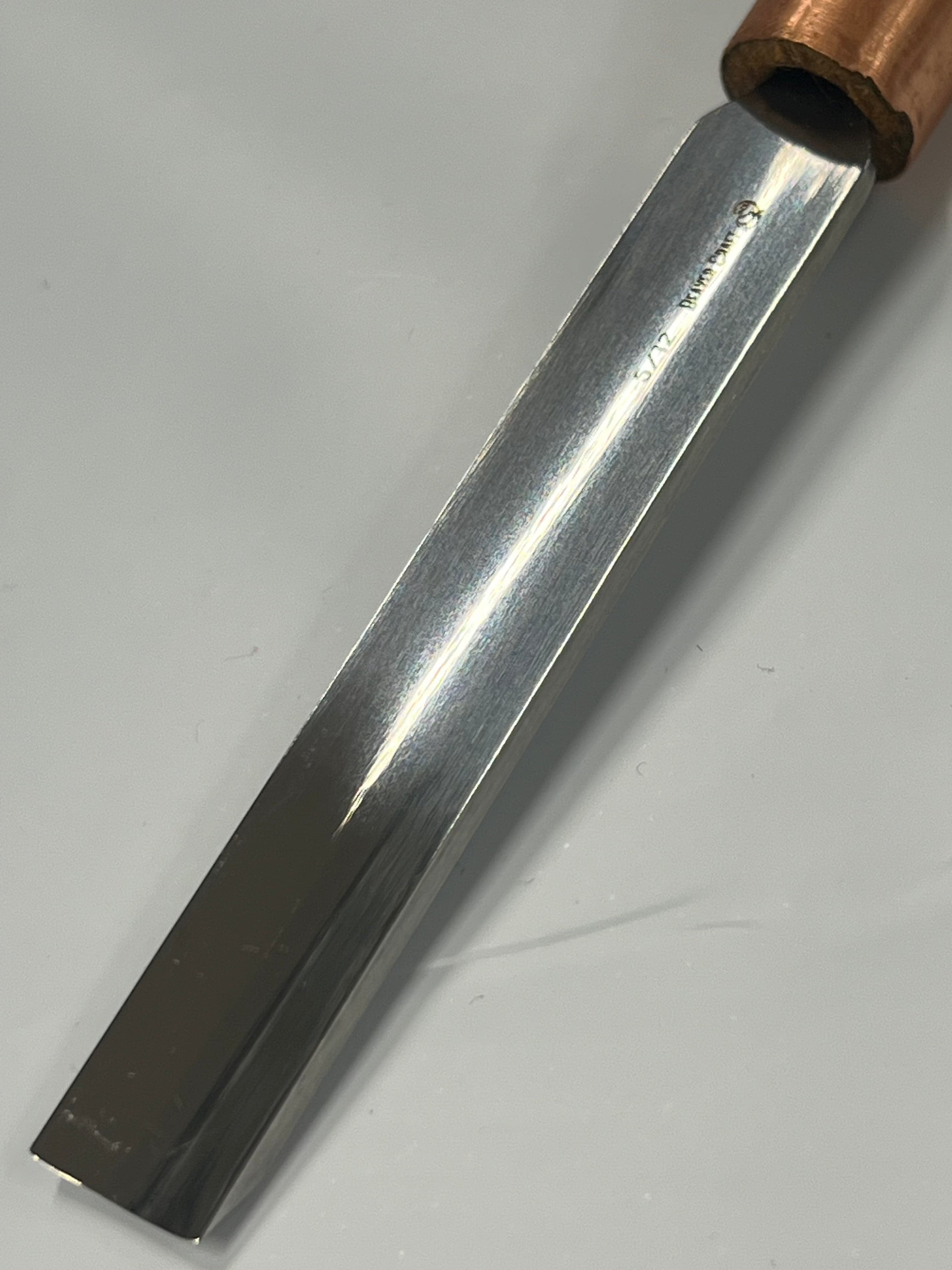 Gouge de sculpture sur bois 80x12 mm, ciseau droit arrondi K5/12