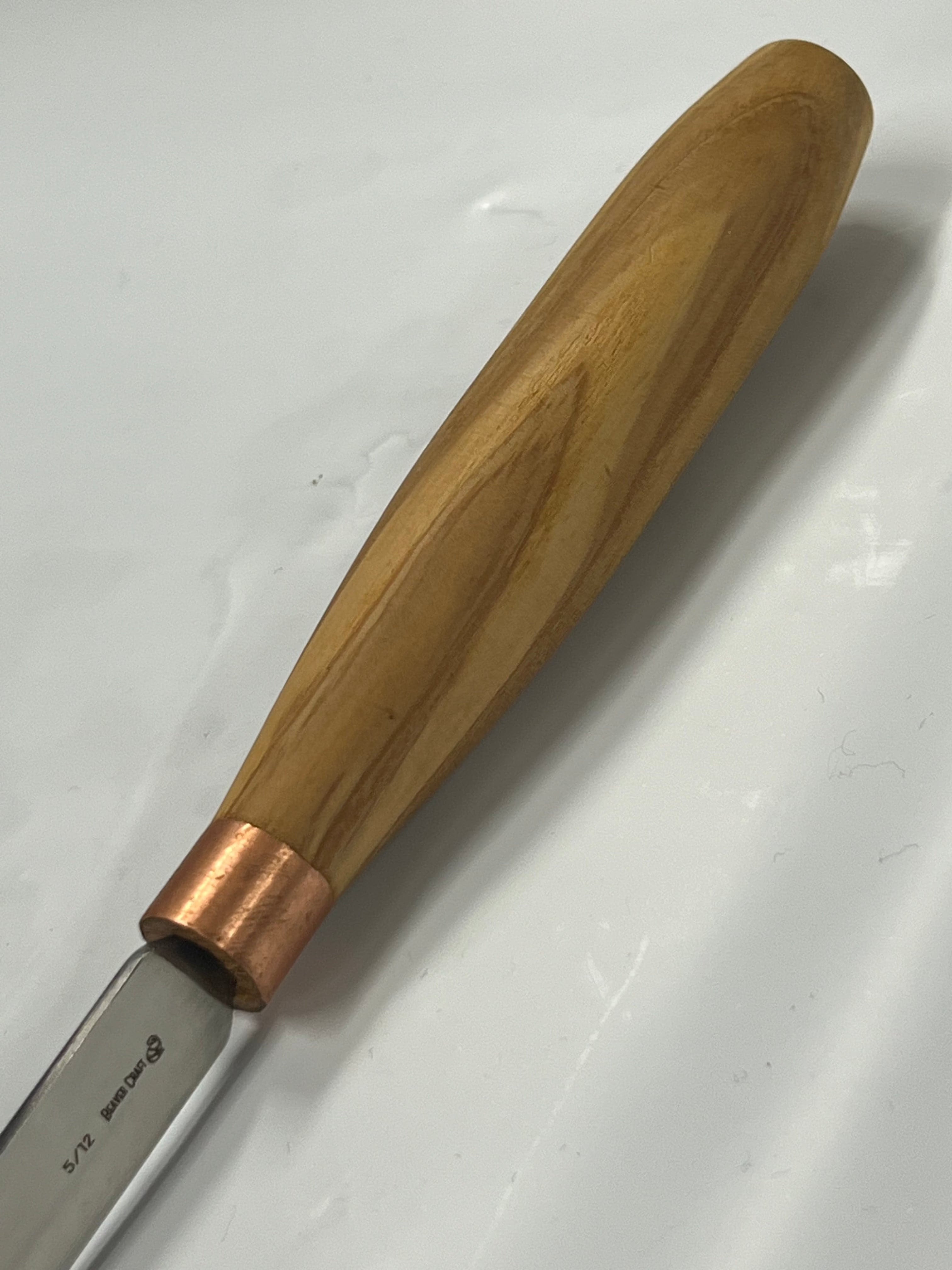 Gouge de sculpture sur bois 80x12 mm, ciseau droit arrondi K5/12