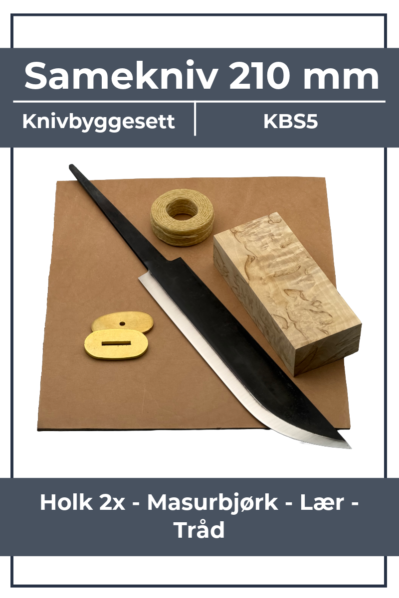 Kit de fabrication de couteau KBS5 - Couteau Sami Leuku 210 mm
