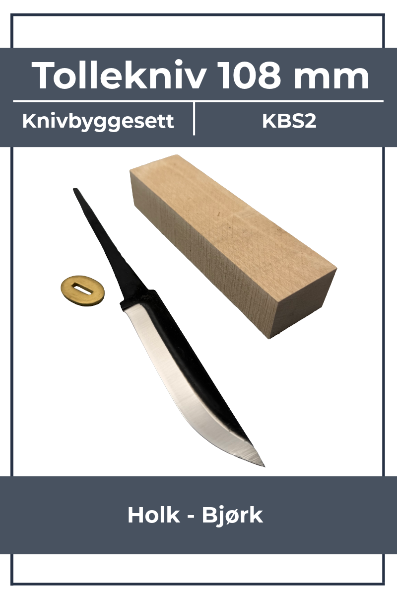 Kit de fabrication de couteau KBS2 - 108mm en bouleau avec virole
