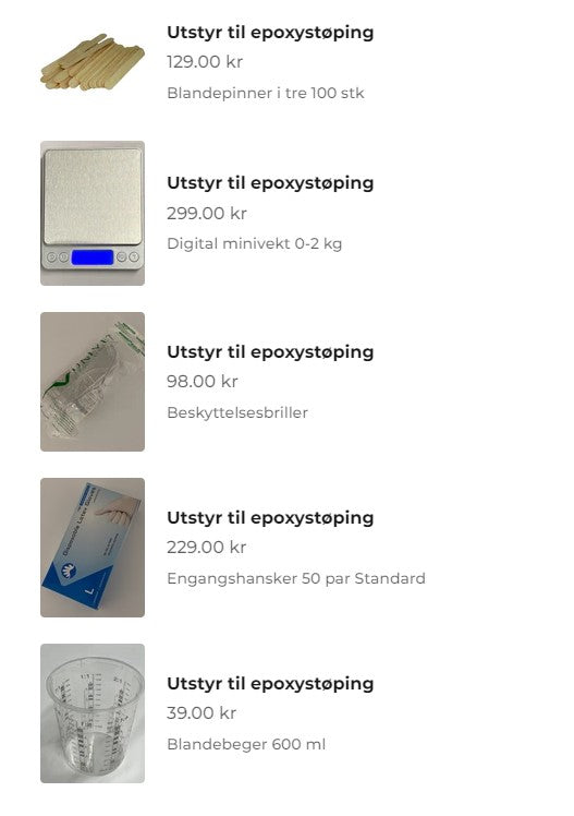 Kit de démarrage pour moulage en résine époxy - Tout l'équipement nécessaire pour commencer