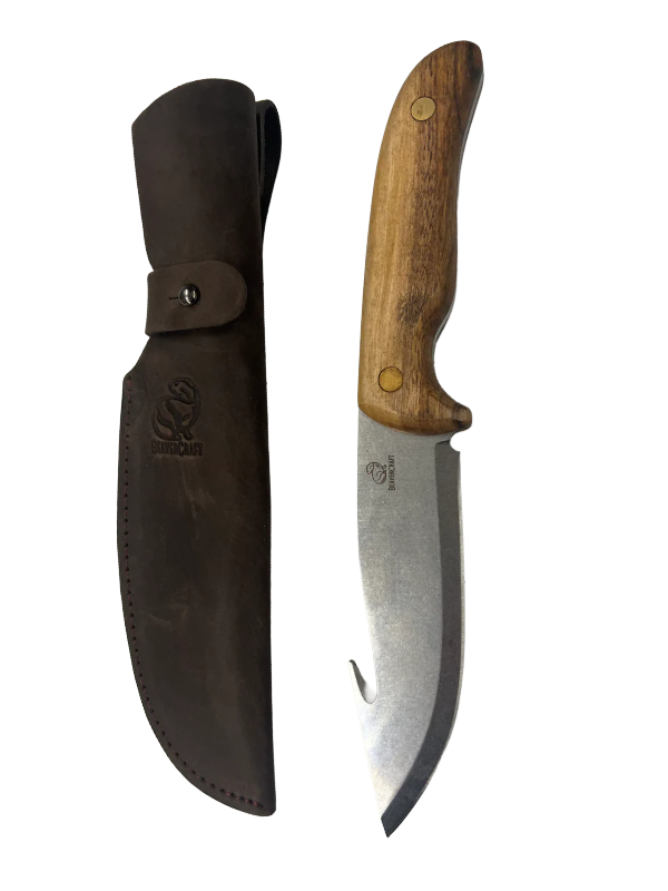 Couteau de chasse avec éviscérateur GTK1 et étui en cuir