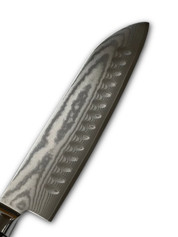 Santoku - Couteau de chef damas AUS10 7" avec soie et virole