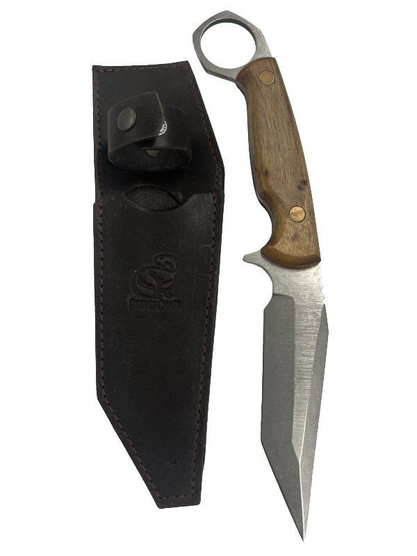 Couteau de camping ukrainien Karambit CGK1 avec étui en cuir