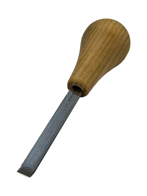 Gouge à bois 75x10mm, ciseau plat droit P1/10 avec poignée sphérique