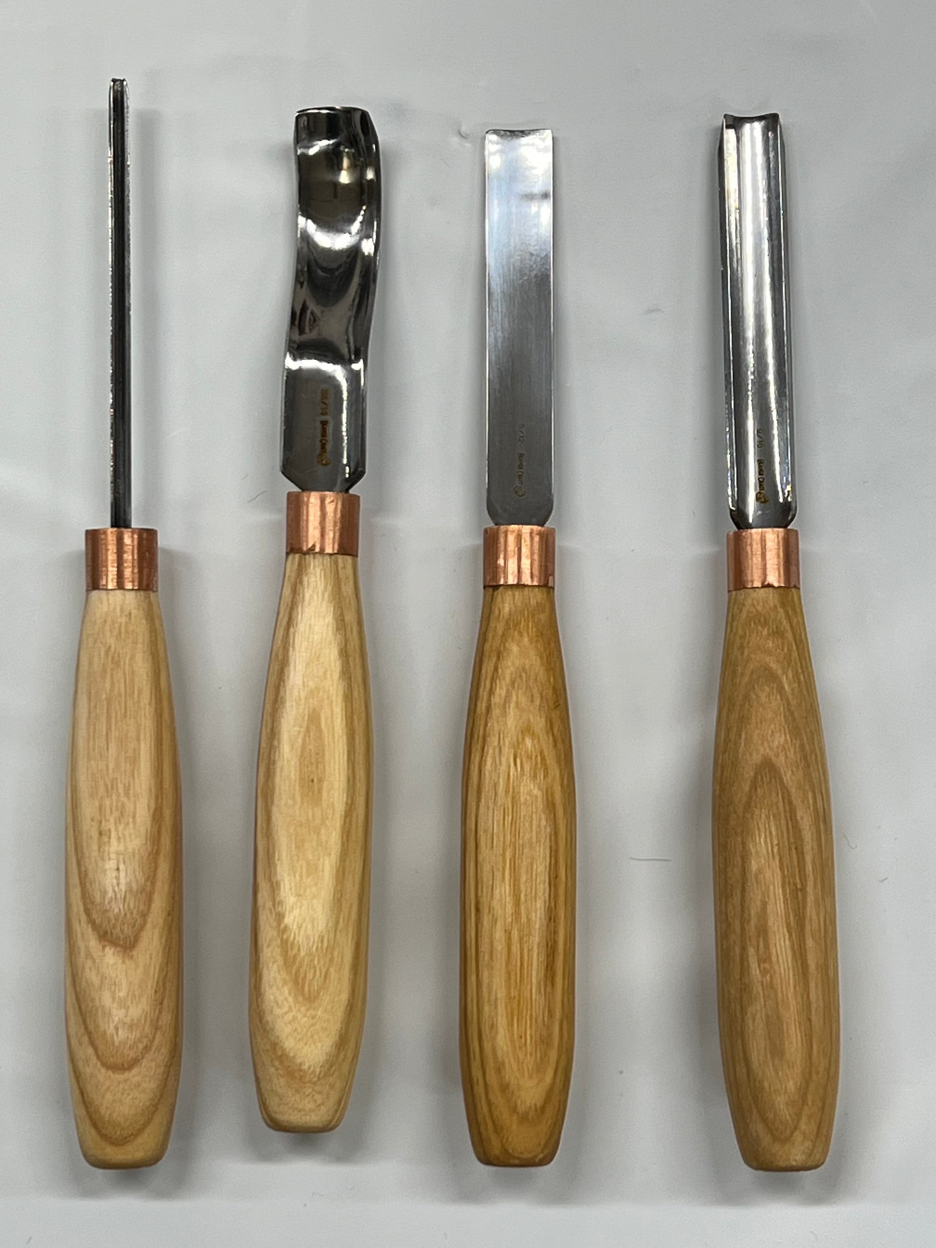 Set de gouges de sculpture sur bois SC01 de Beaver Craft, 4 pièces
