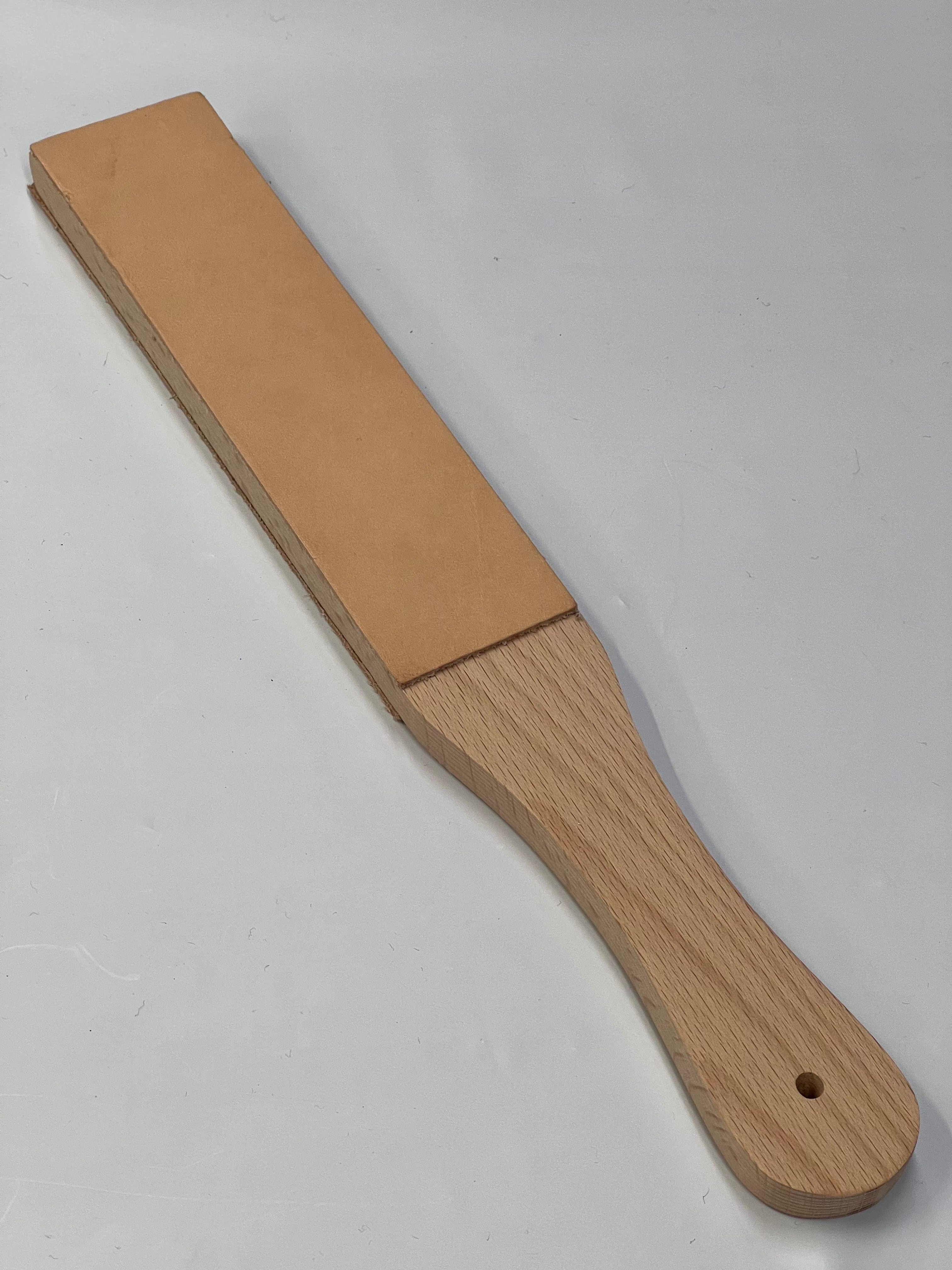 Cuir à rasoir double face sur socle en bois RW054