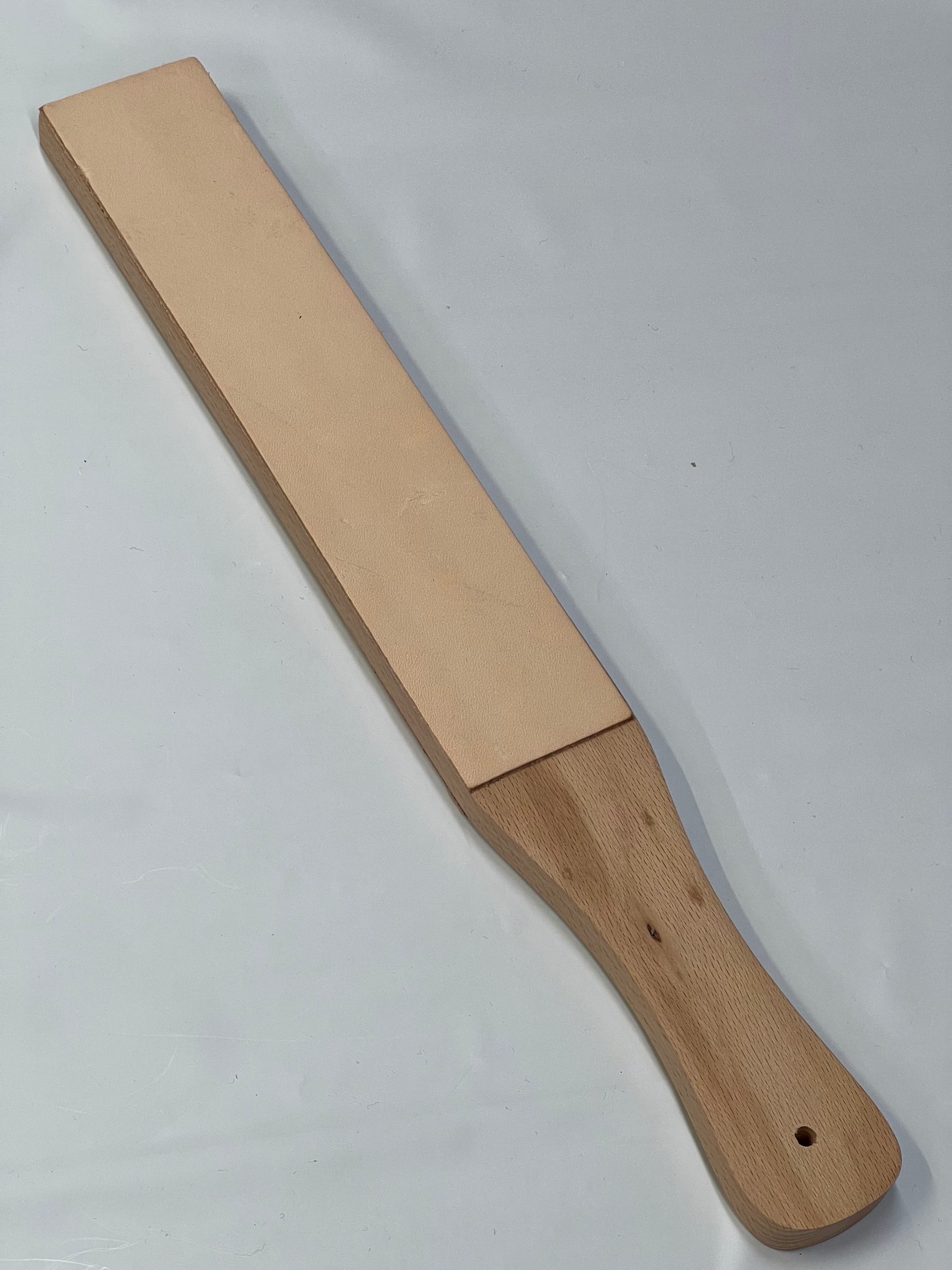 Cuir à rasoir double face sur socle en bois RW054-B