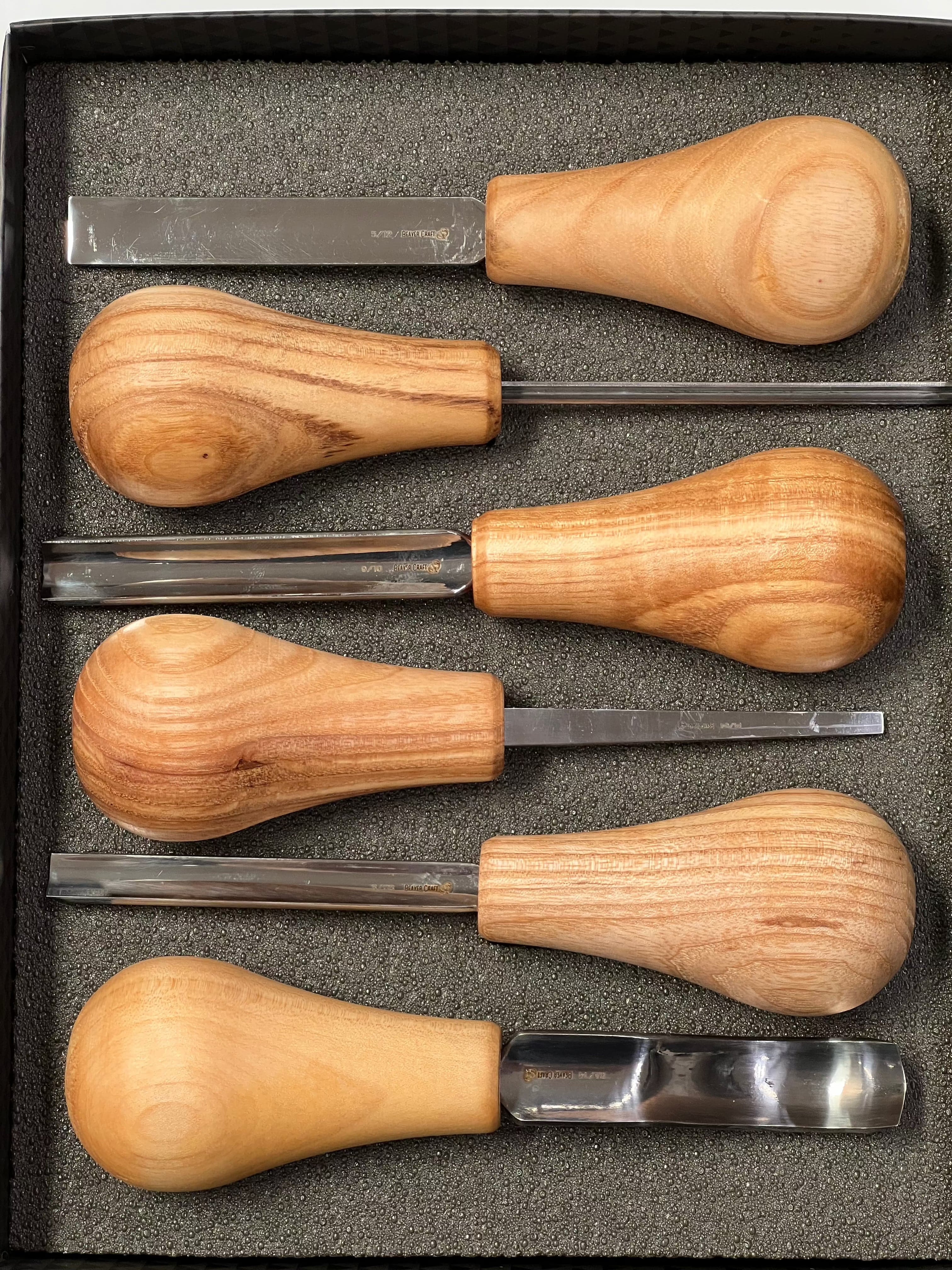 Set de gouges à sculpter SC05 de Beaver Craft, 6 pièces