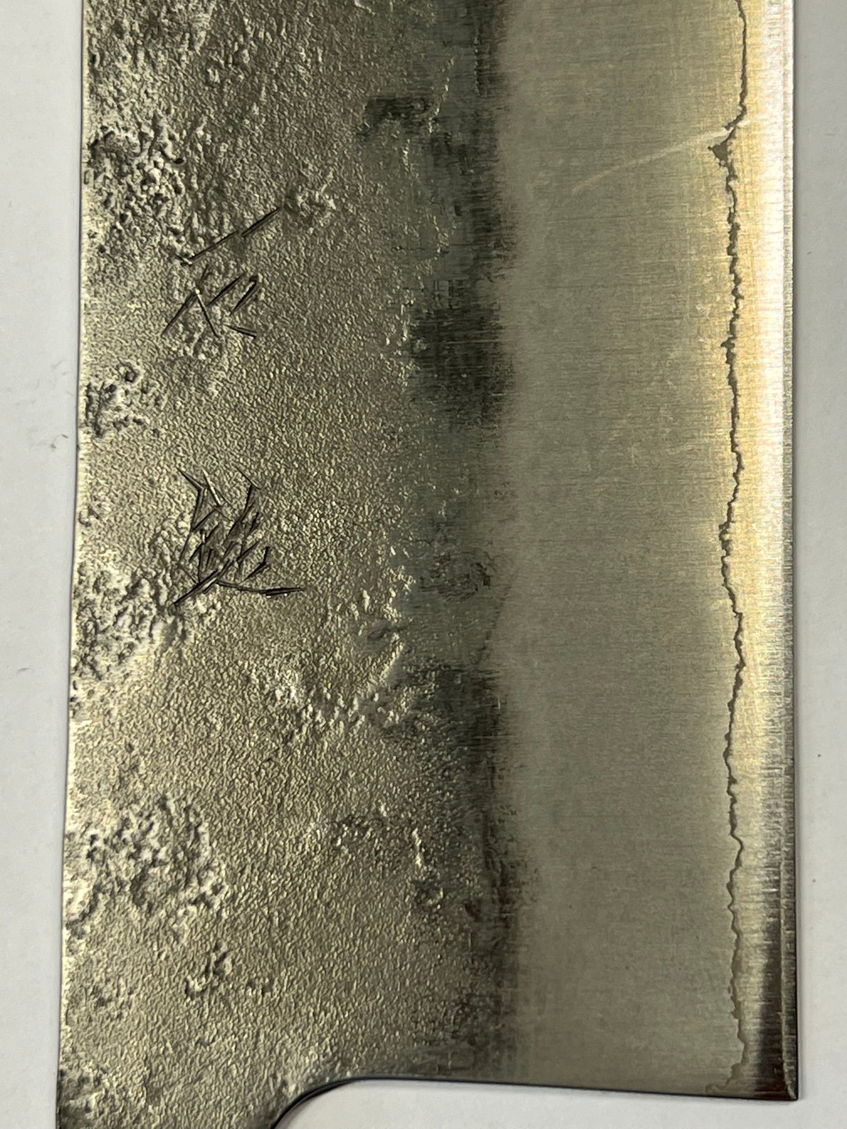 Lame de couteau japonaise forgée à la main Nakiri 165 Silver3