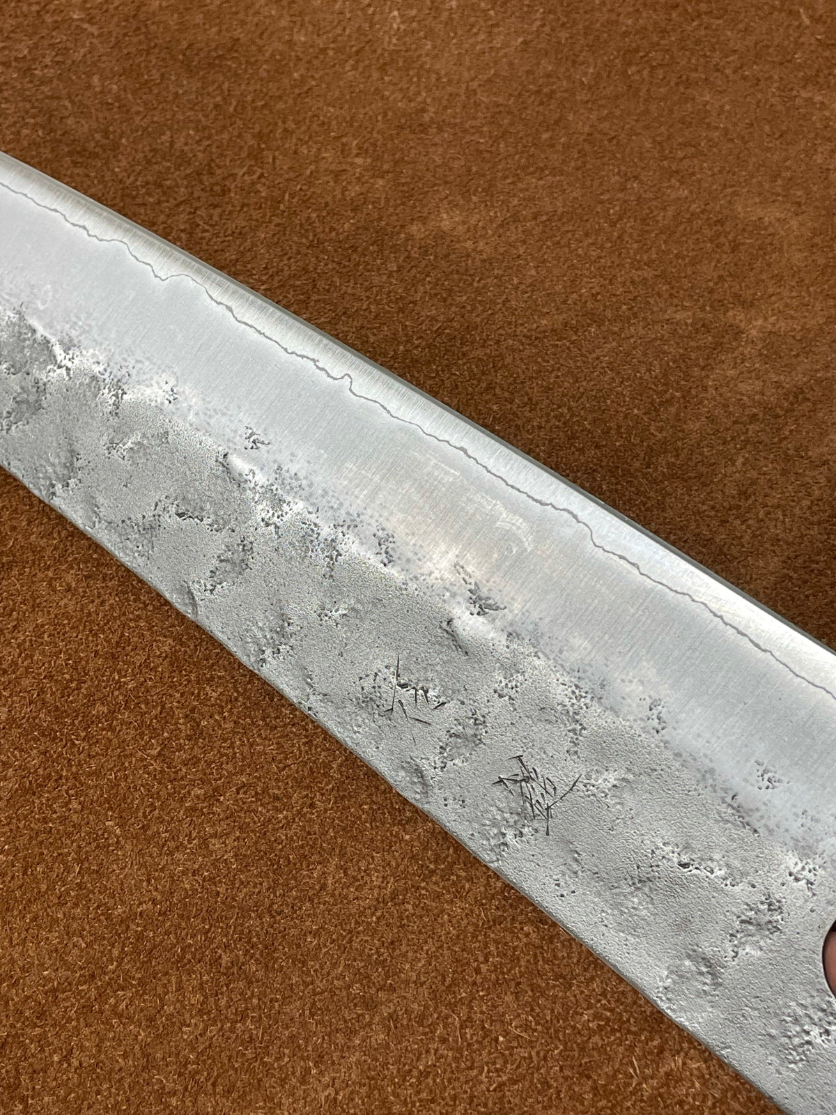 Lame de couteau japonaise forgée à la main Gyuto 240 Silver3