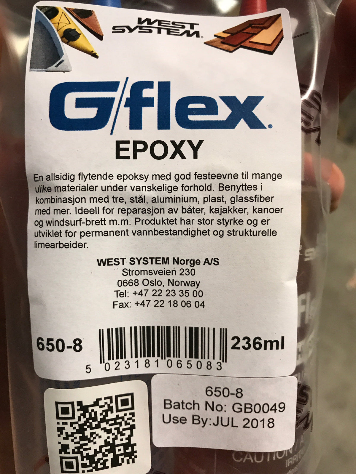 G/flex 650 Époxy résistant à l'eau et aux chocs
