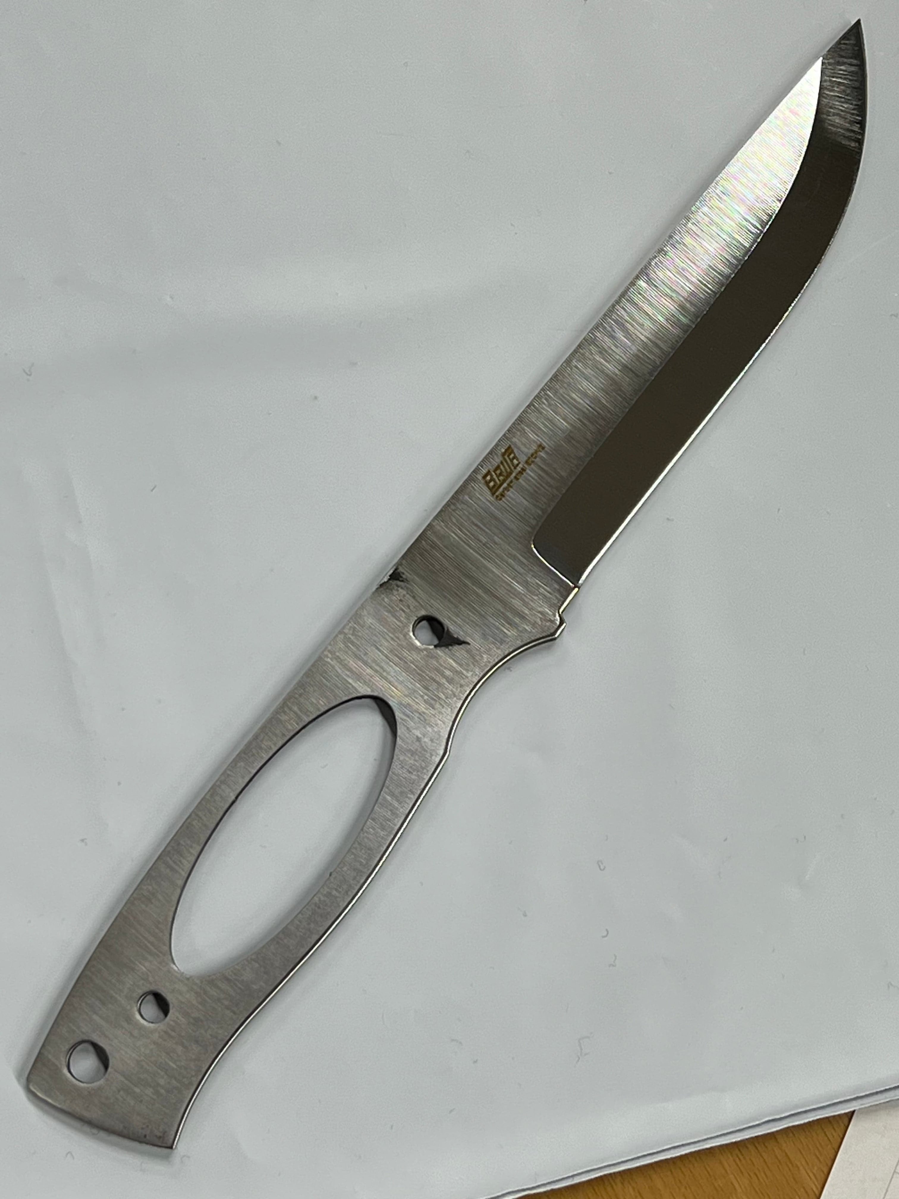 Lame de couteau Brisa Trooper 115 Scandi en acier au carbone 80CrV2