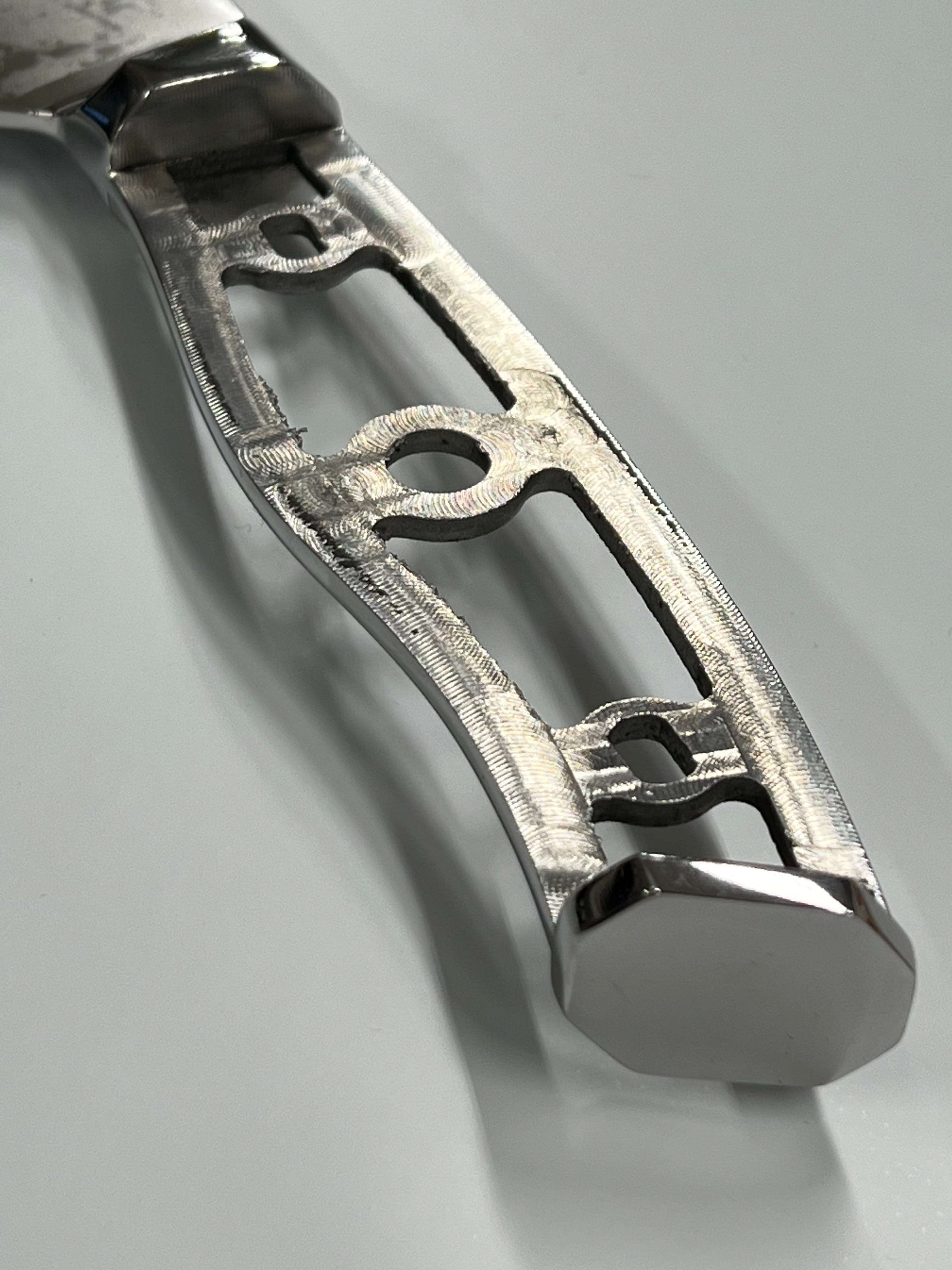 Santoku - Couteau de chef damassé AUS10 8" pleine soie avec alvéoles