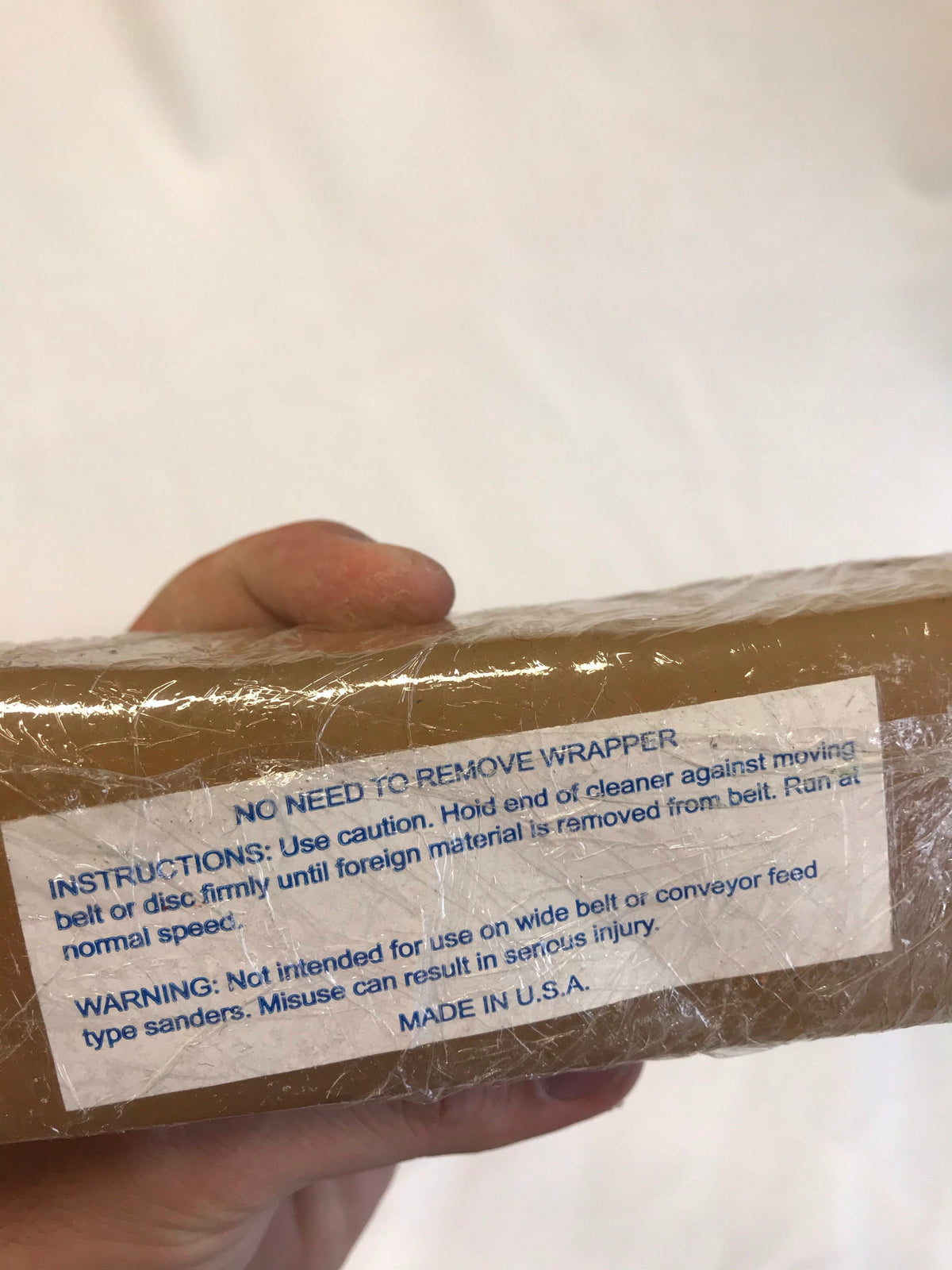 Gomme de nettoyage pour bande abrasive