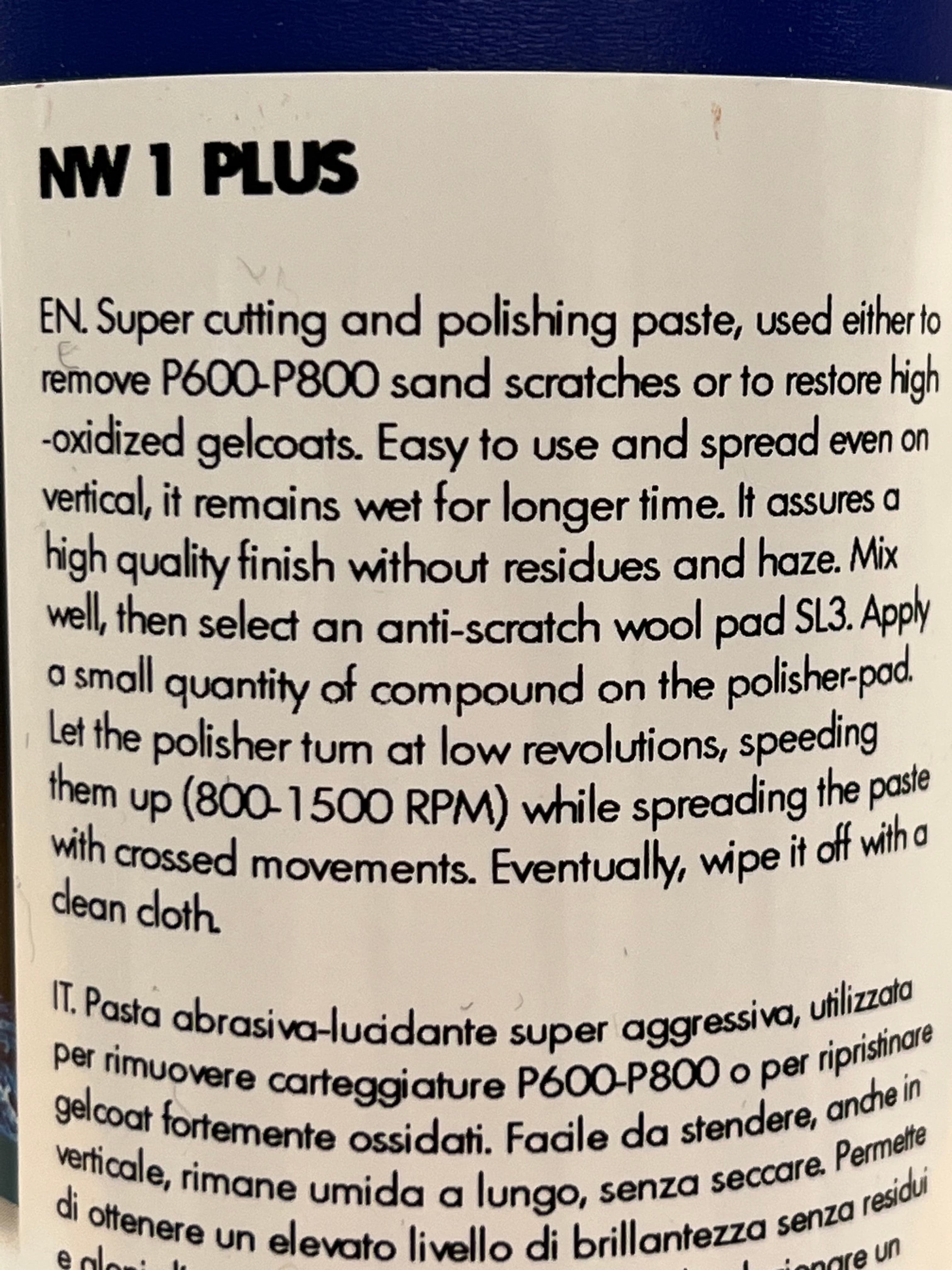 Produit de polissage pour époxy, vernis et plastique