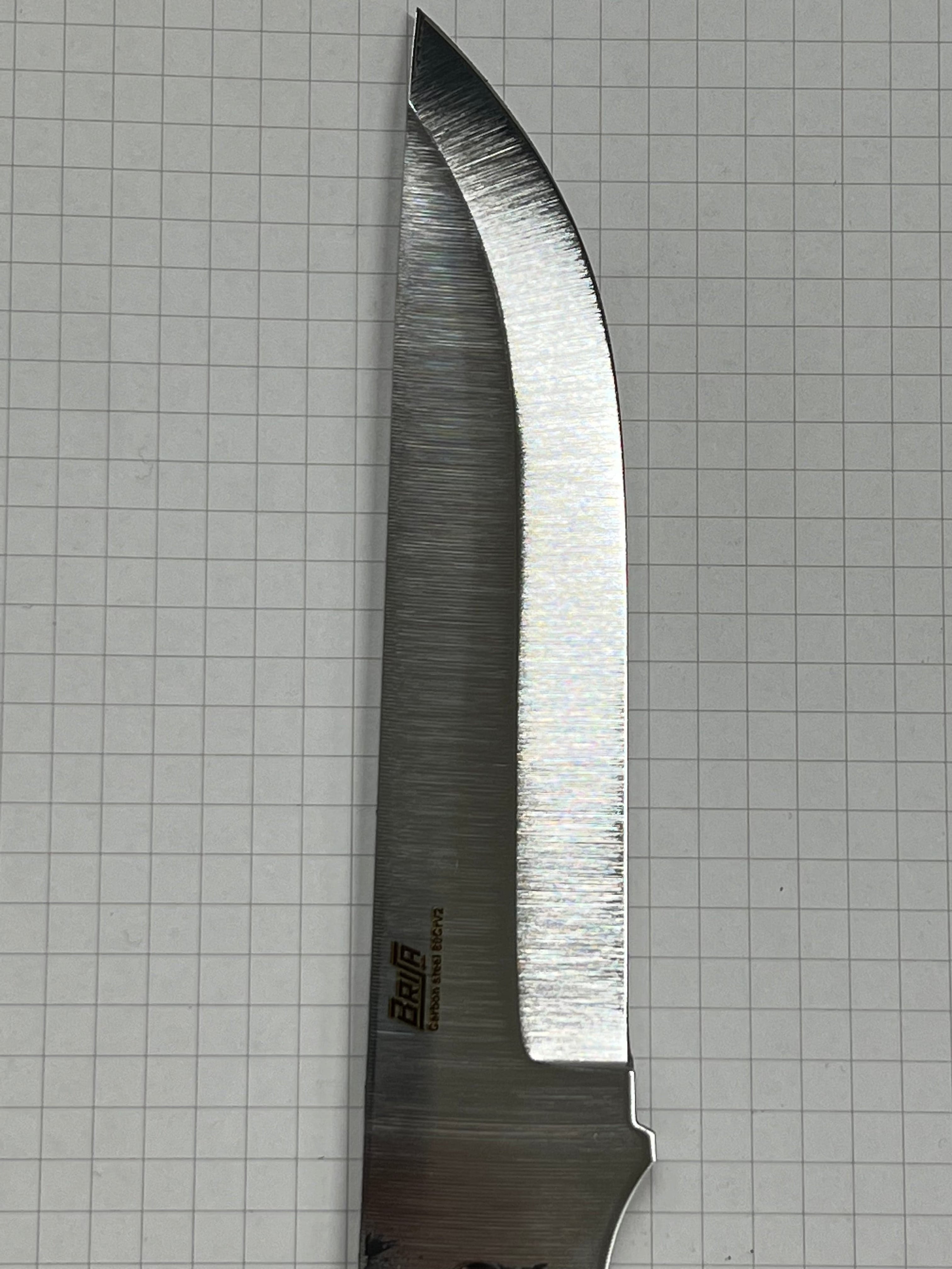 Lame de couteau Brisa Trooper 115 Scandi en acier au carbone 80CrV2