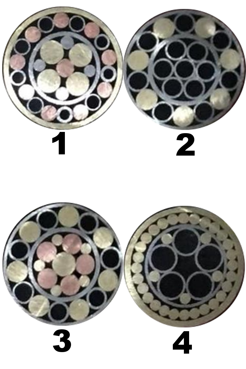 Broche mosaïque 9,5 mm Ornement de manche