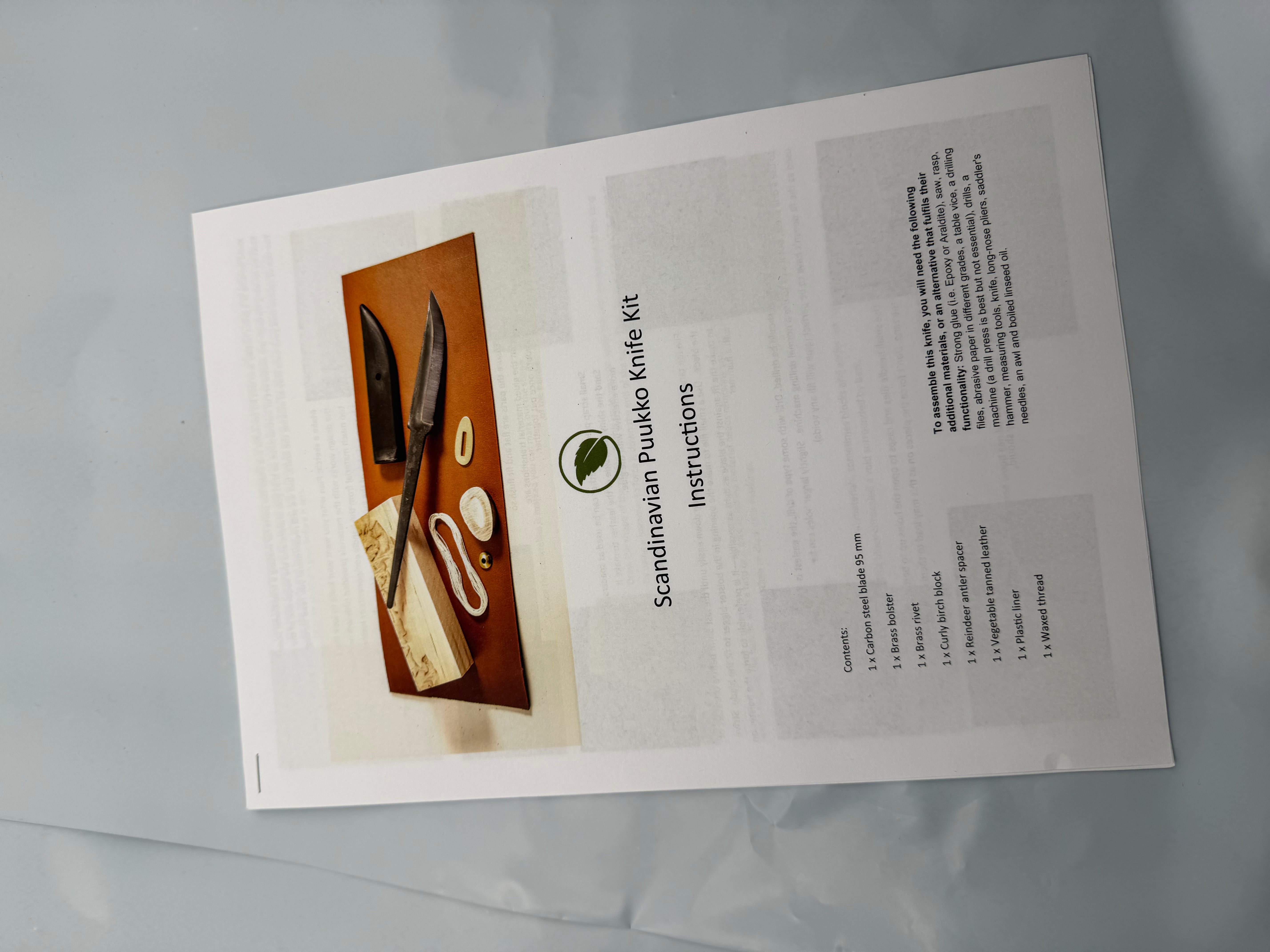 Kit de fabrication de couteau KBS3 - Couteau Tollekniv 95 mm