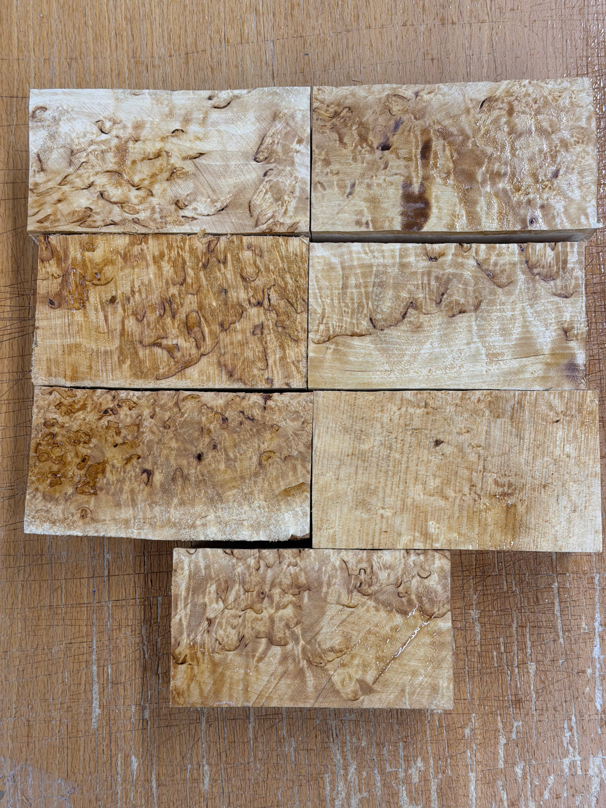 Bloc à sculpter pour tasse, nature, bouleau verruqueux, bouleau madré, MBS env. 55x77x135 mm