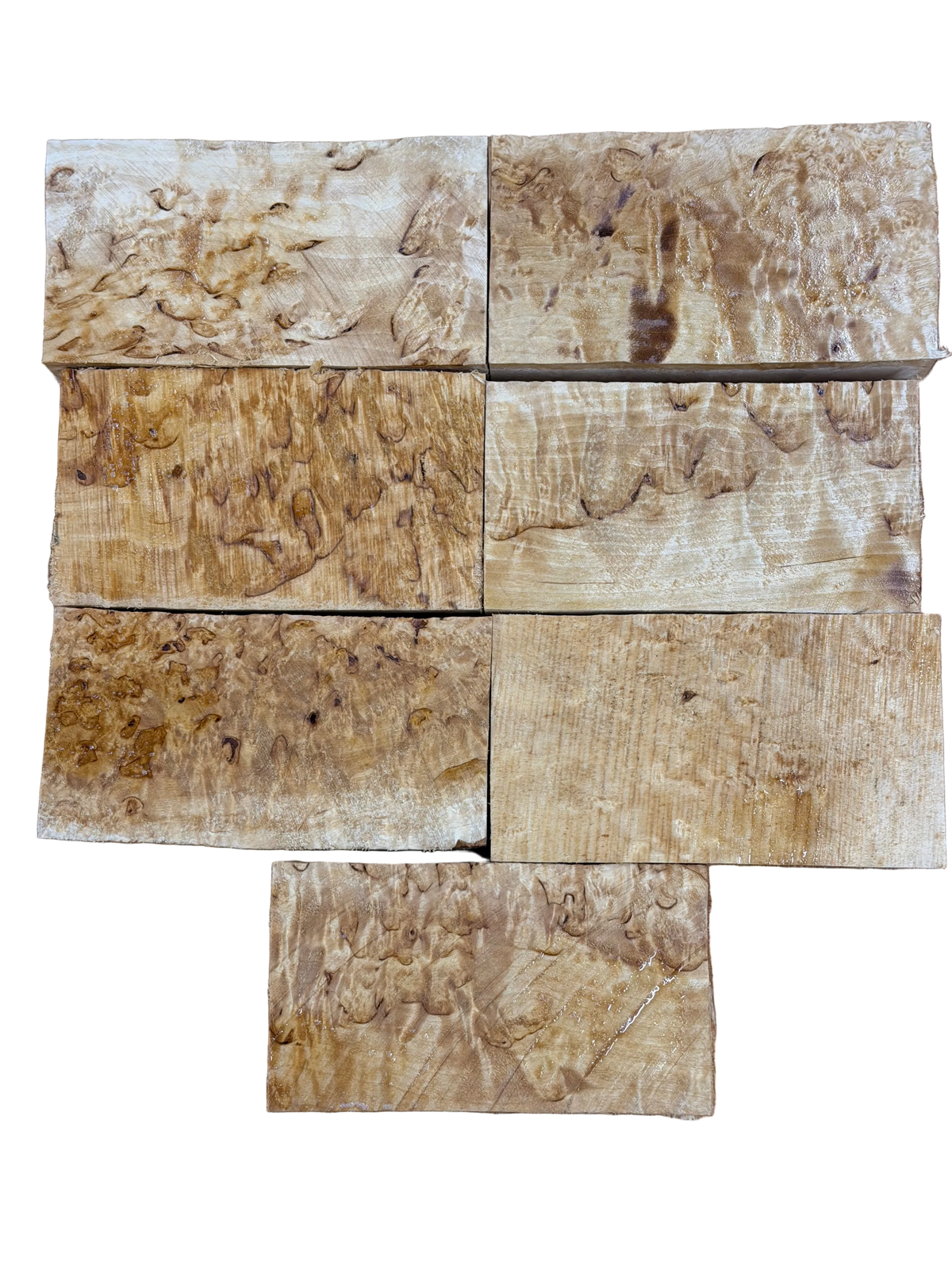 Bloc à sculpter pour tasse, nature, bouleau verruqueux, bouleau madré, MBS env. 55x77x135 mm