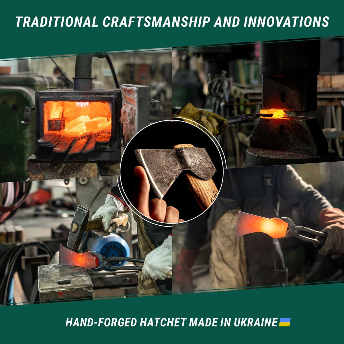Hachette avec protège-lame AX1 Bushcraft Hatchet
