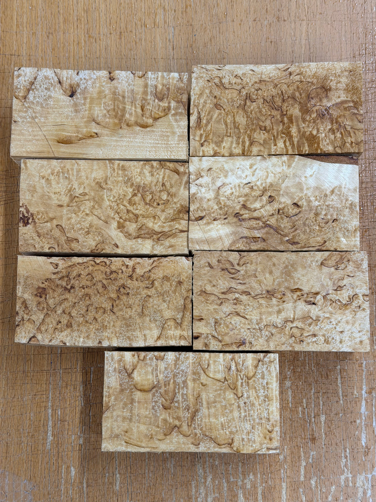 Bloc à sculpter pour tasse, nature, bouleau verruqueux, bouleau madré, MBS env. 55x77x135 mm