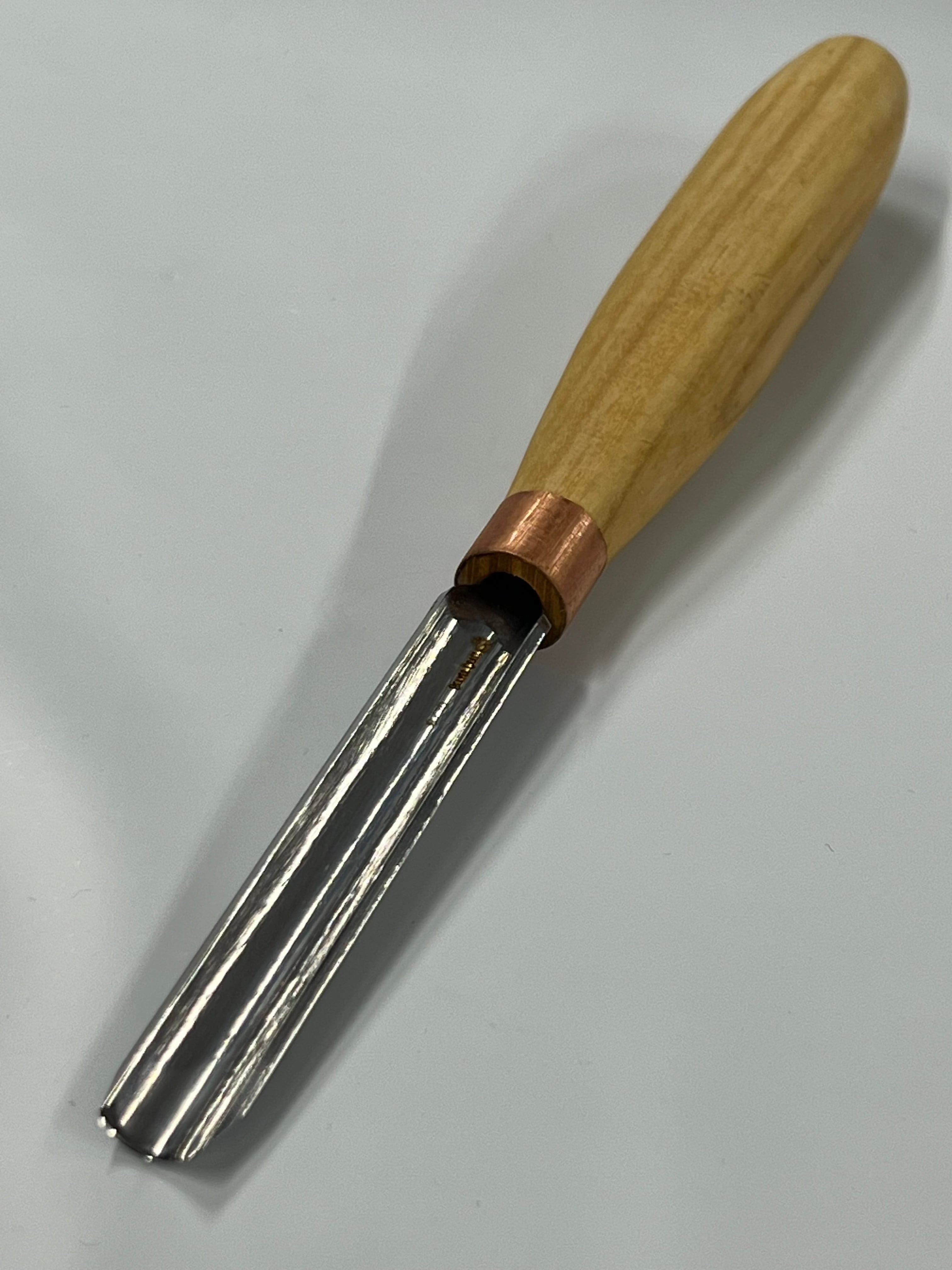 Gouge de sculpture sur bois 80x10 mm, ciseau droit arrondi K9/10