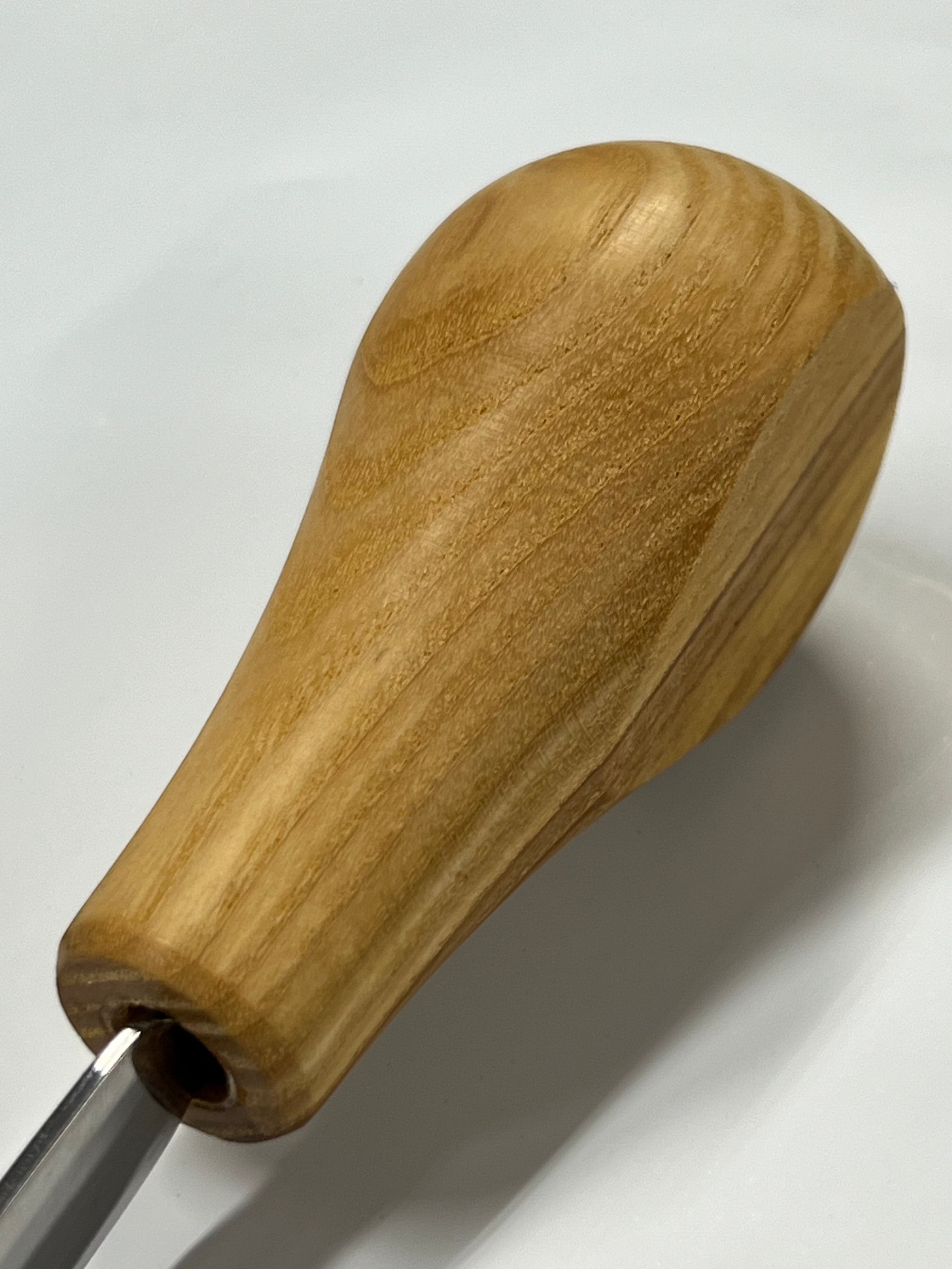 Gouge de sculpture 75x12mm droite arrondie P5/12 avec poignée boule