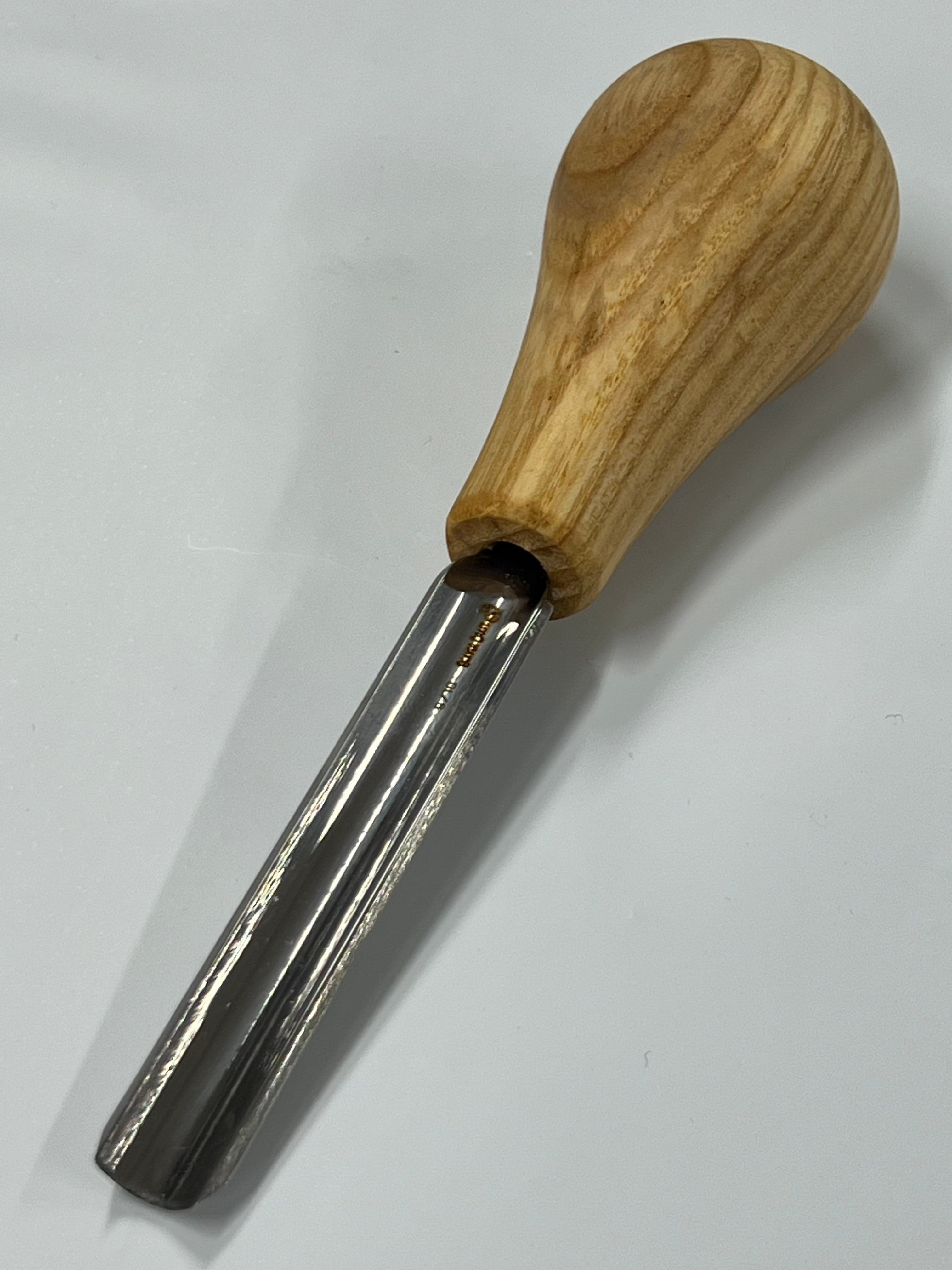 Gouge de sculpture 75x10mm droite arrondie P9/10 avec poignée boule