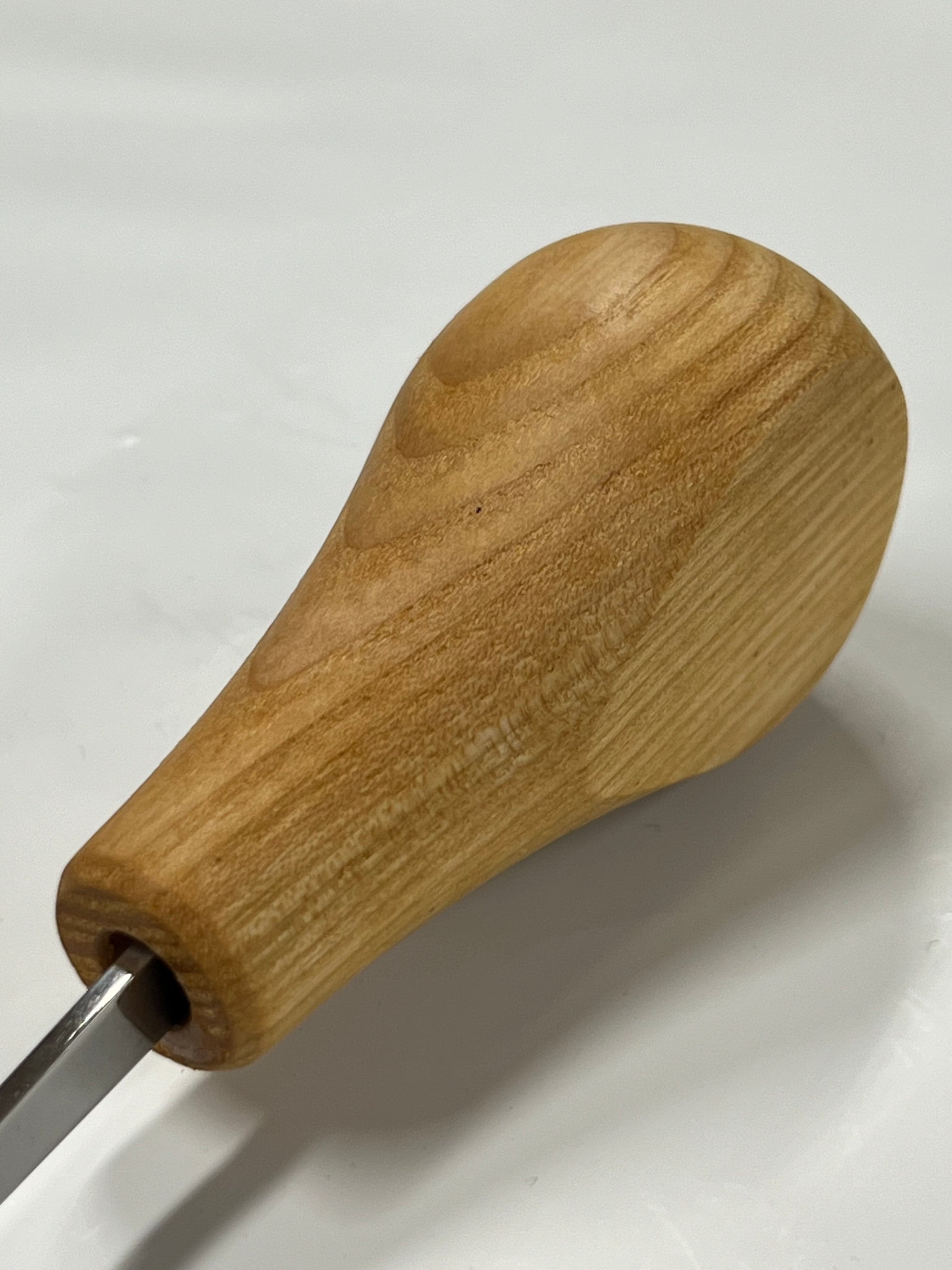 Gouge à bois 75x2 mm, burin plat droit P1/02 avec poignée boule
