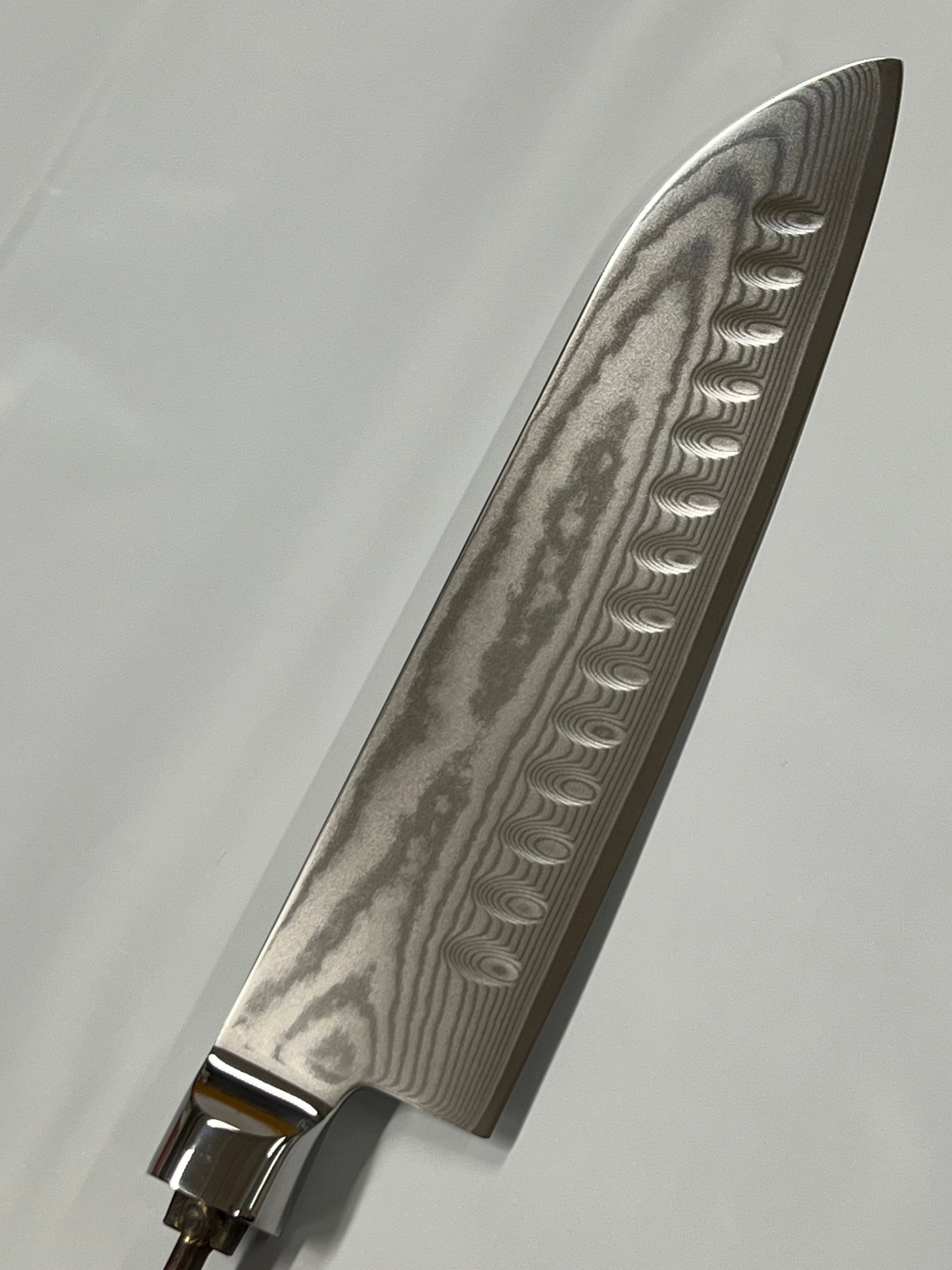 Santoku - Couteau de chef damas AUS10 7" avec soie et virole