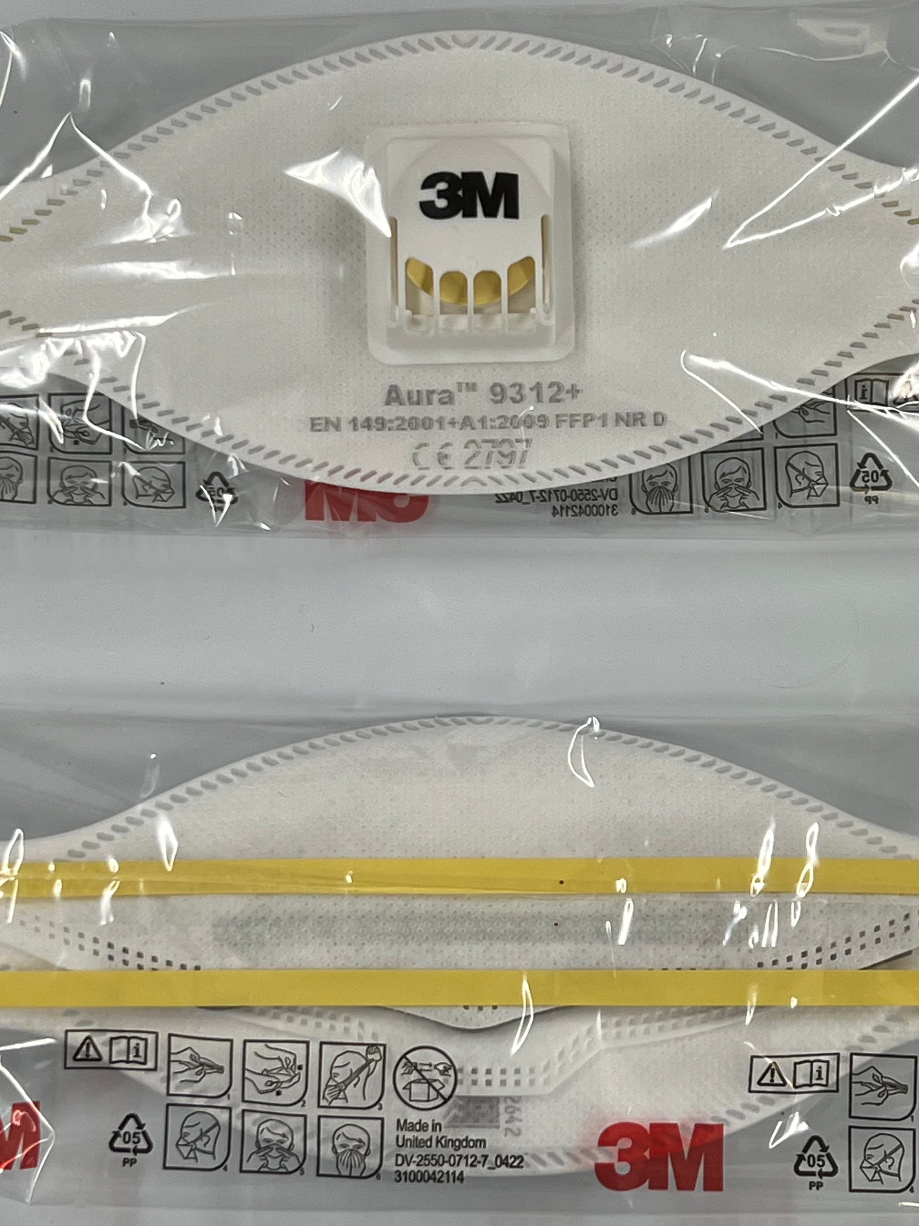 Masques anti-poussières 3M Aura avec valve