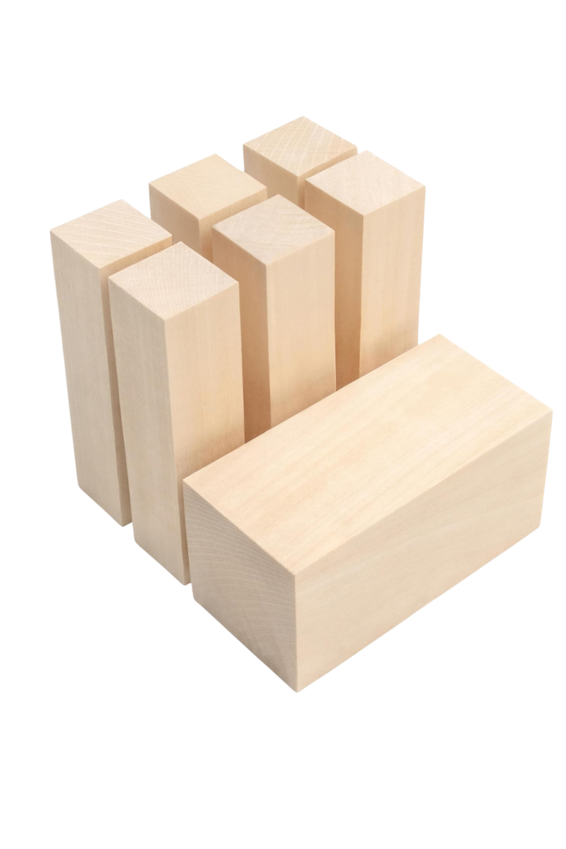 Bloc de tilleul pour la sculpture et le travail au couteau