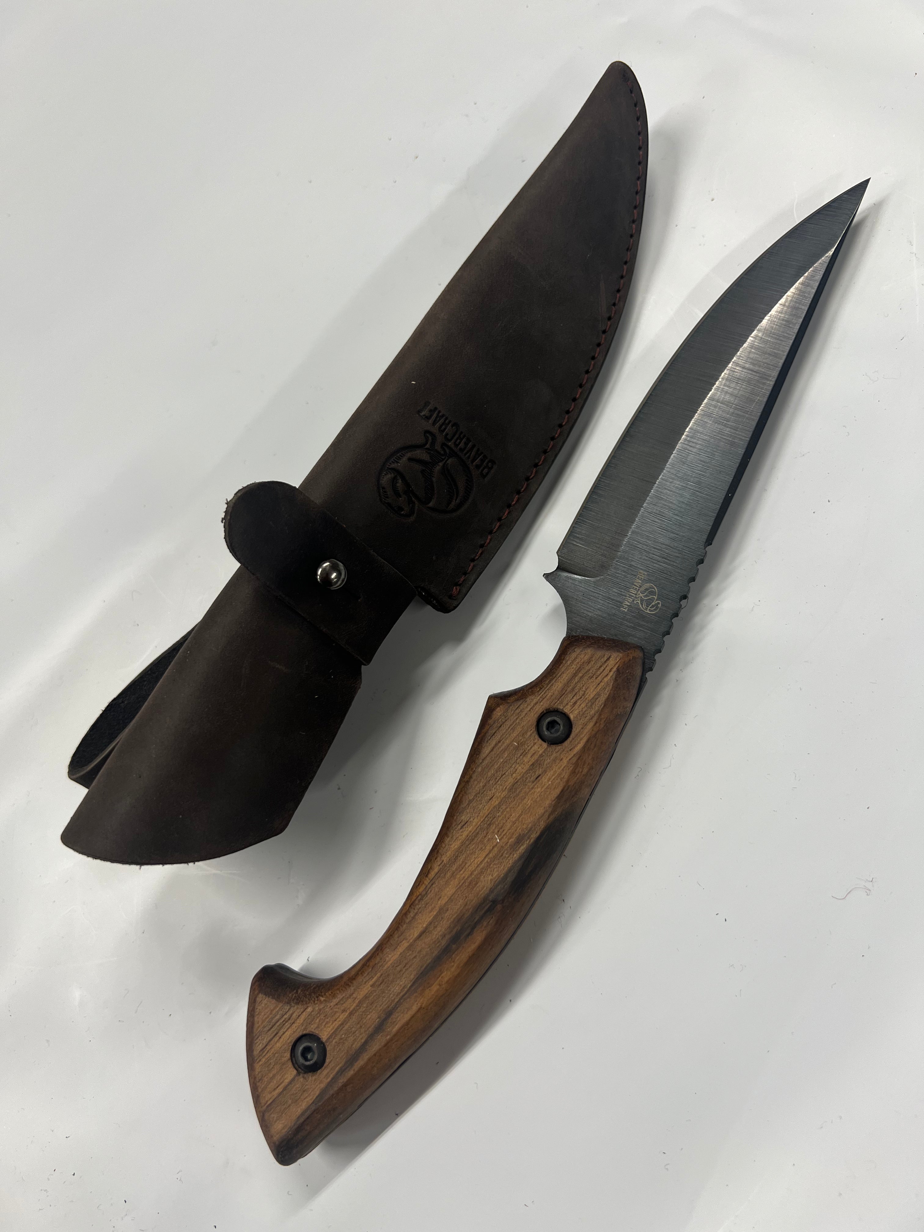 Couteau de chasse ukrainien HGK6 avec étui en cuir