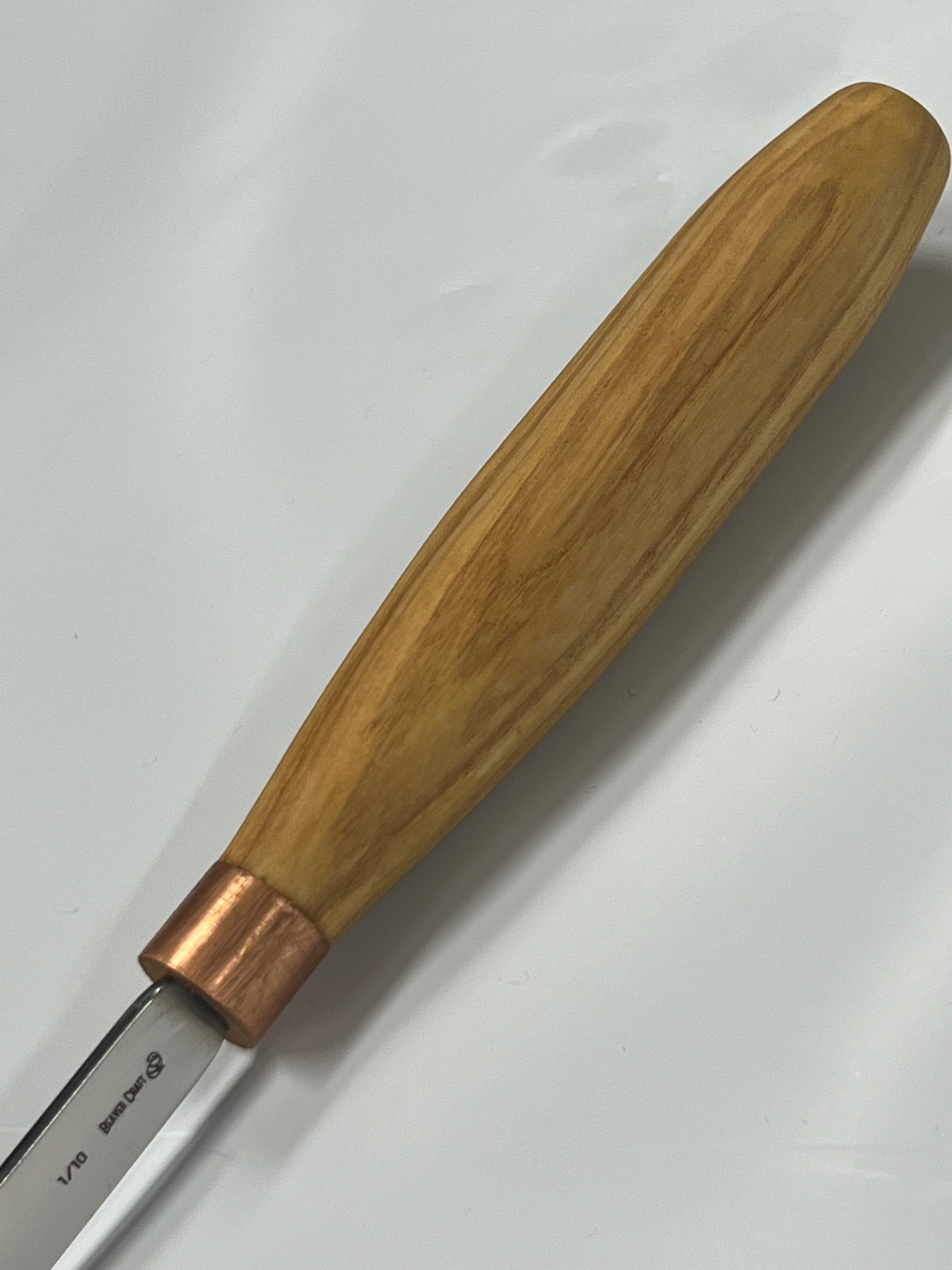 Gouge de sculpture 80x10mm burin plat droit K1/10