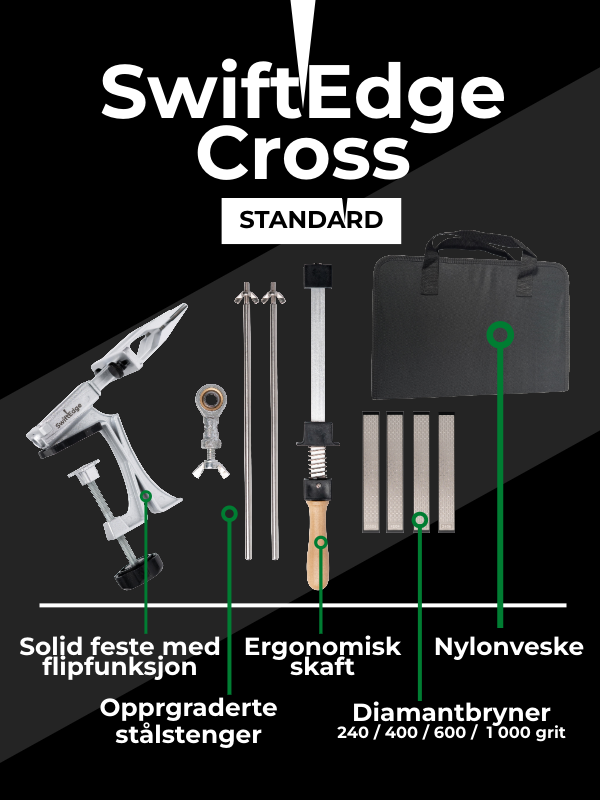 SwiftEdge Cross : Système d'affûtage à angle réglable avec pierres diamantées